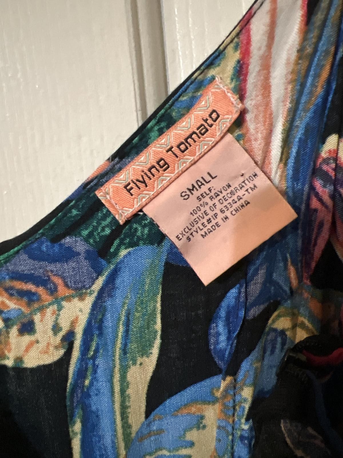 Other Flying Tomato Black Floral Print Cold Shoulder Jumpsuit S Size 28" / US 6 / IT 42 - 4 Thumbnail