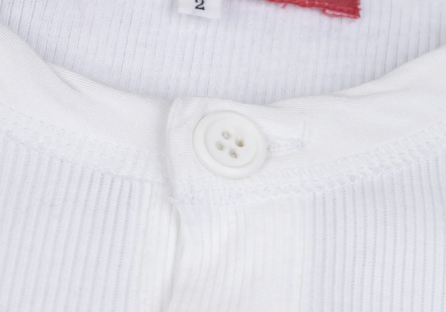 Jean Paul Gaultier Cotton Rib T-Shirt with Hem Detail in White Size US S / EU 44-46 / 1 - 5 Thumbnail