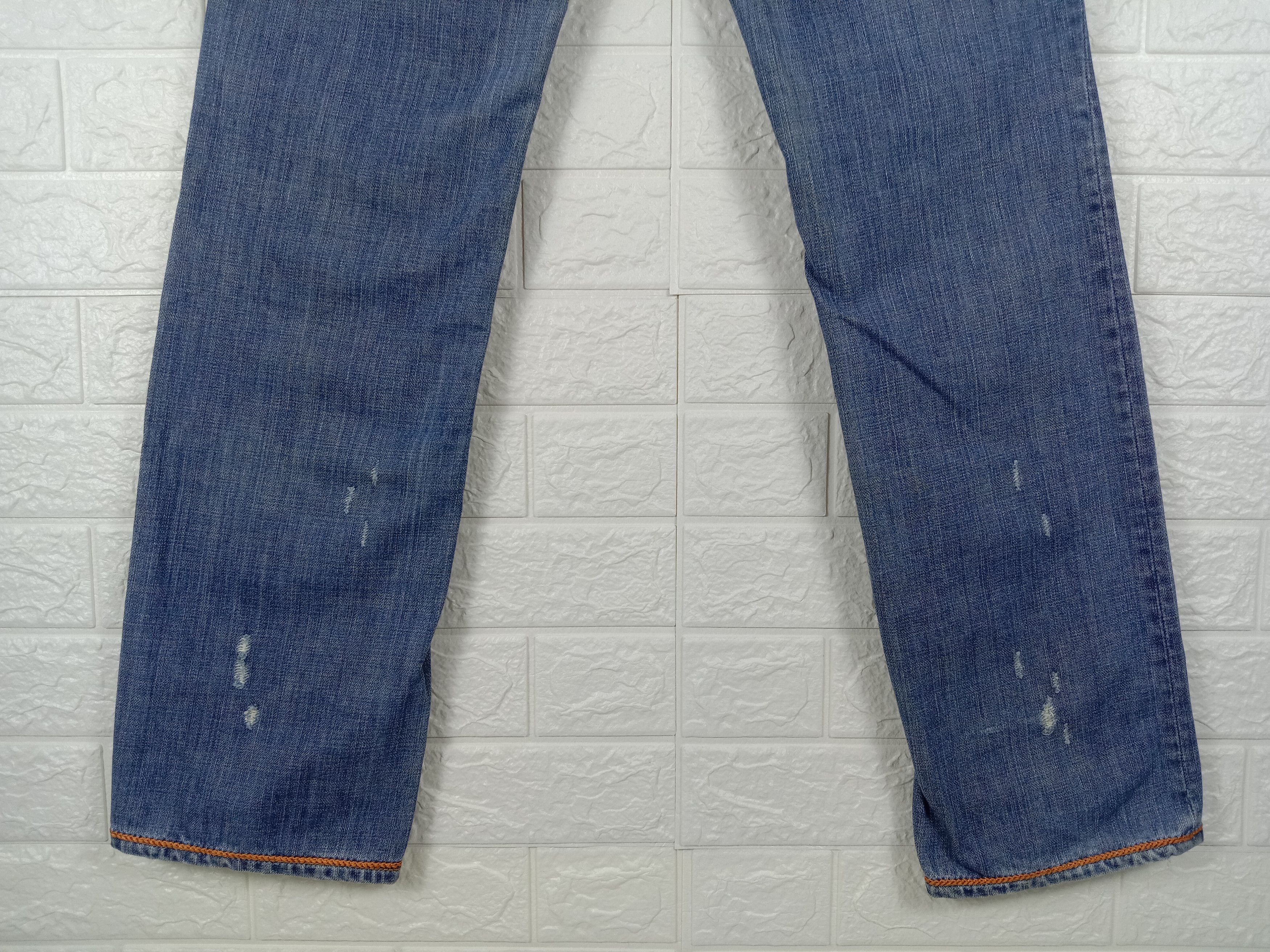 Japanese Brand Vintage Blue Moon Blue Rainbow Knitted Pocket Jeans Size 27" / US 4 / IT 40 - 4 Thumbnail