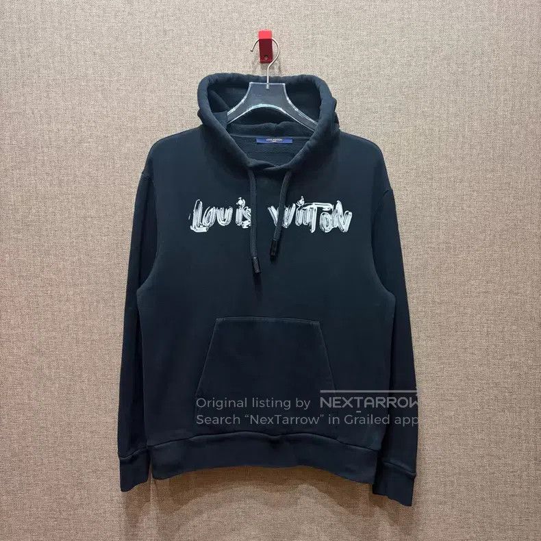 Louis Vuitton Louis Vuitton Graffiti Logo Black Hoodie Size US M / EU 48-50 / 2 - 1 Thumbnail