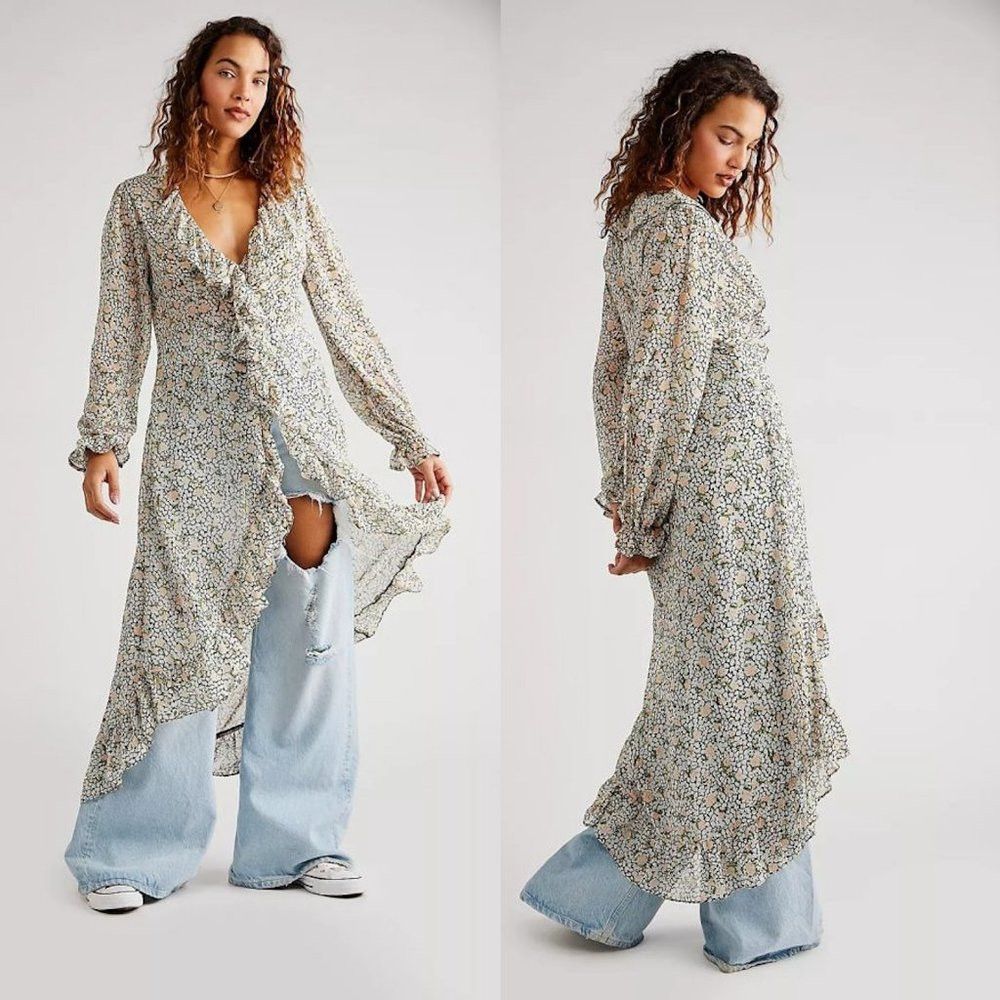 Free People NWT New $198 Free People Gigi Printed Maxi Dress Size S Size S / US 4 / IT 40 - 2 Thumbnail