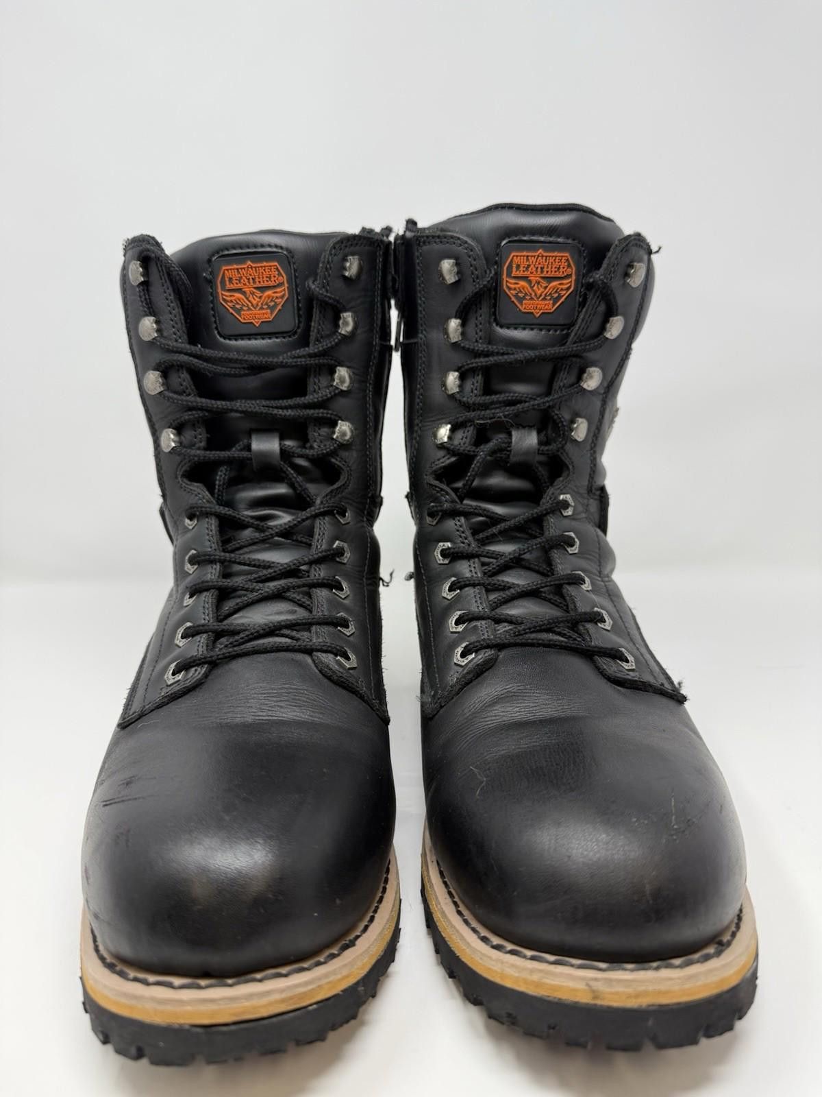 Other Milwaukee Leather Motorcycle Boots Size 13 Black Leather Size ONE SIZE - 3 Thumbnail