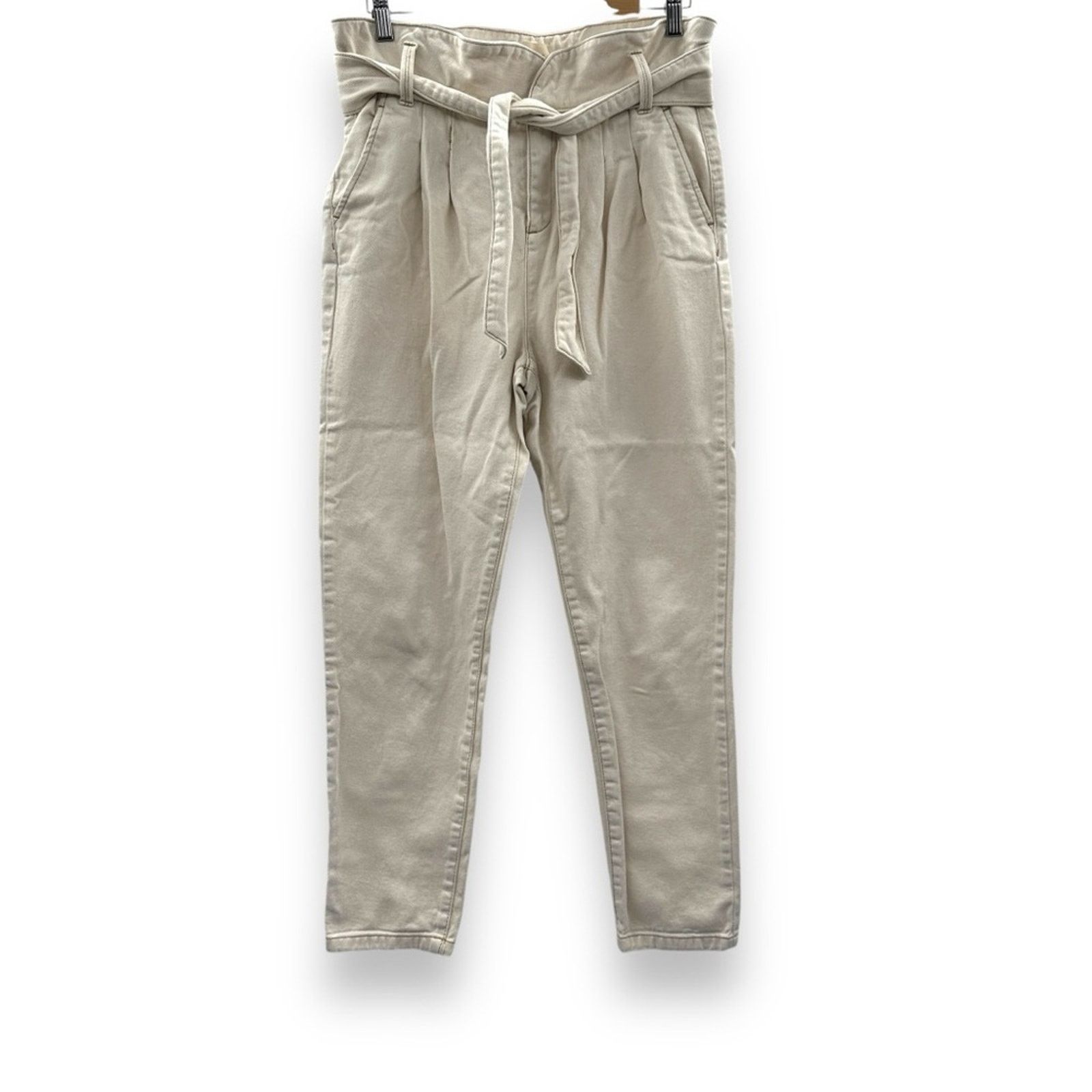 Sezane Sezane Austin Trousers High Waisted Tie Ankle Pants Sz 38 Size 31" - 3 Thumbnail