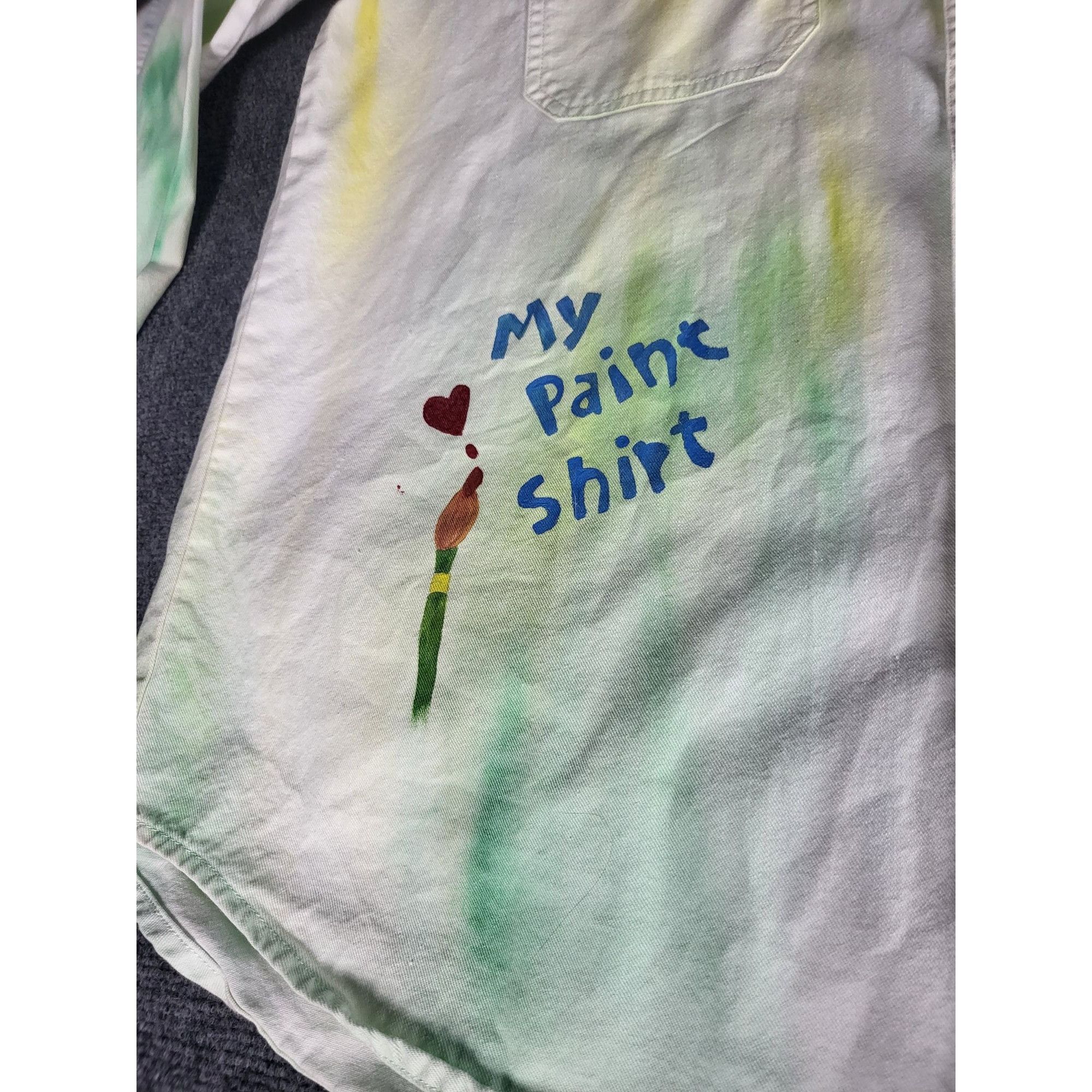 Levi's Levis Red Tab Cotton Paint Shirt Women Sz M Artistic Design Size M / US 6-8 / IT 42-44 - 2 Thumbnail