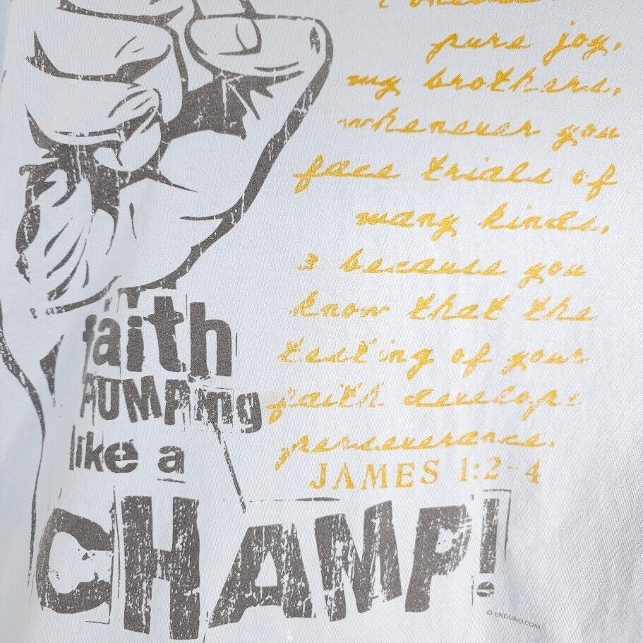 Gildan Christian T Shirt Mens Size 2XL Blue Faith Pumping Size US XXL / EU 58 / 5 - 2 Thumbnail