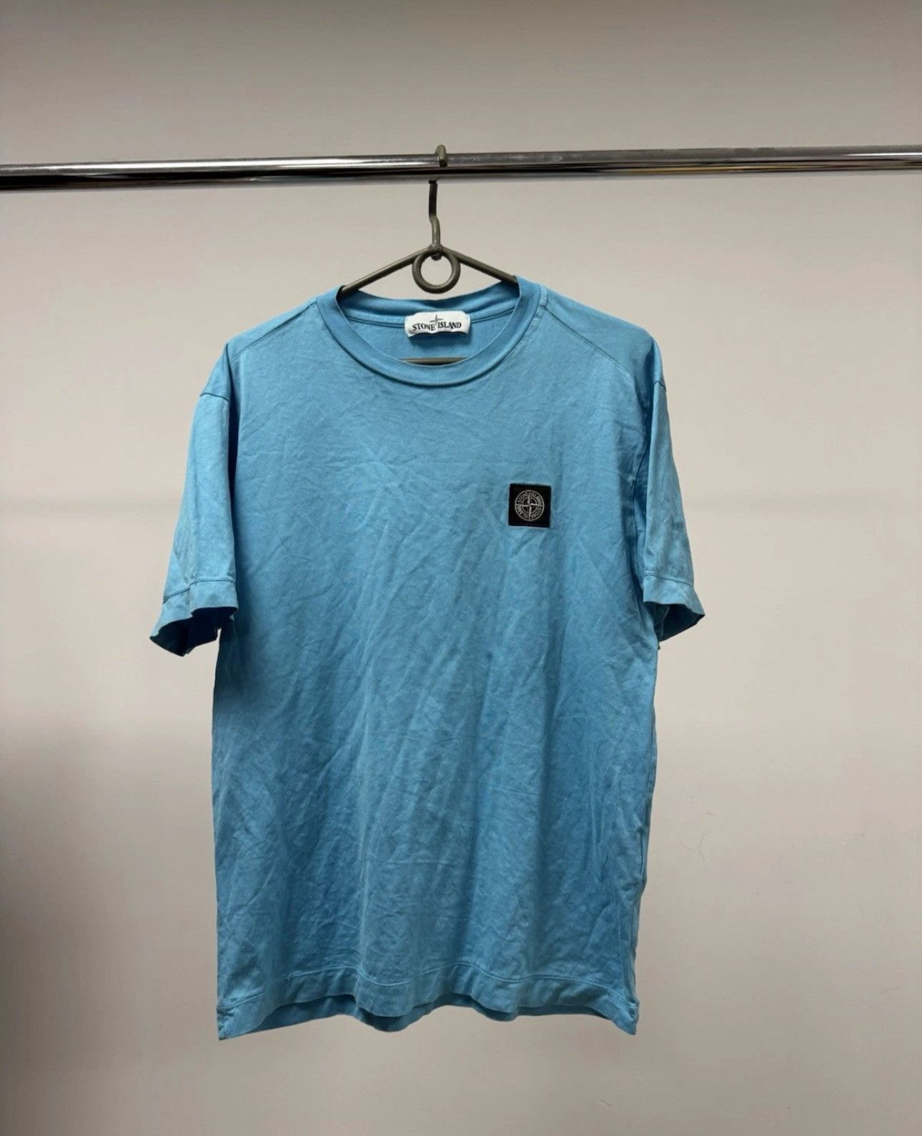 Stone Island Stone Island T Shirt Patch Program Baby Blue Authentic Size US S / EU 44-46 / 1 - 1 Thumbnail