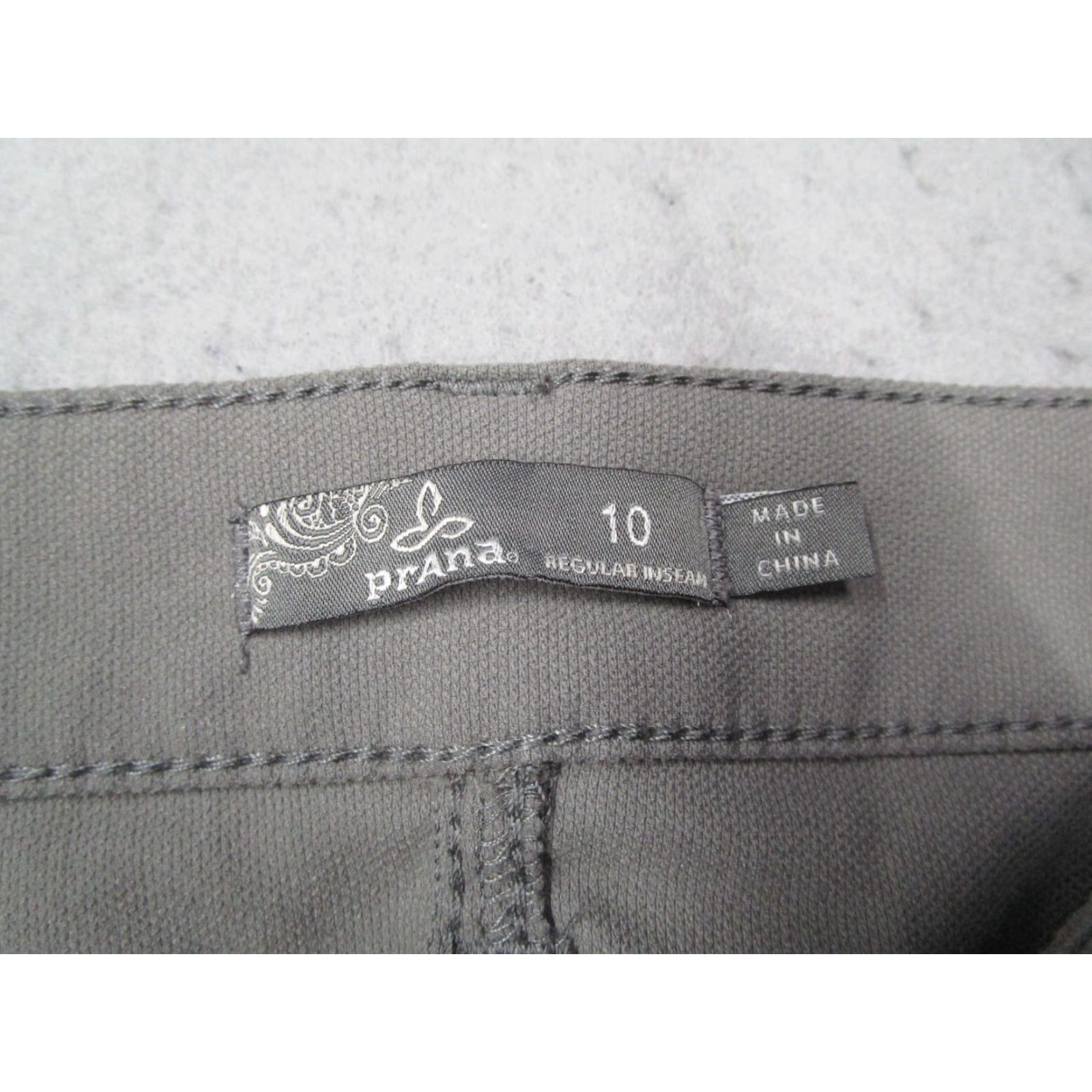 Prana VINTAGE PrAna Women's Pants 10 Gray Outdoor Stretch Chino Travel Casual Size 32" / US 10 / IT 46 - 2 Thumbnail