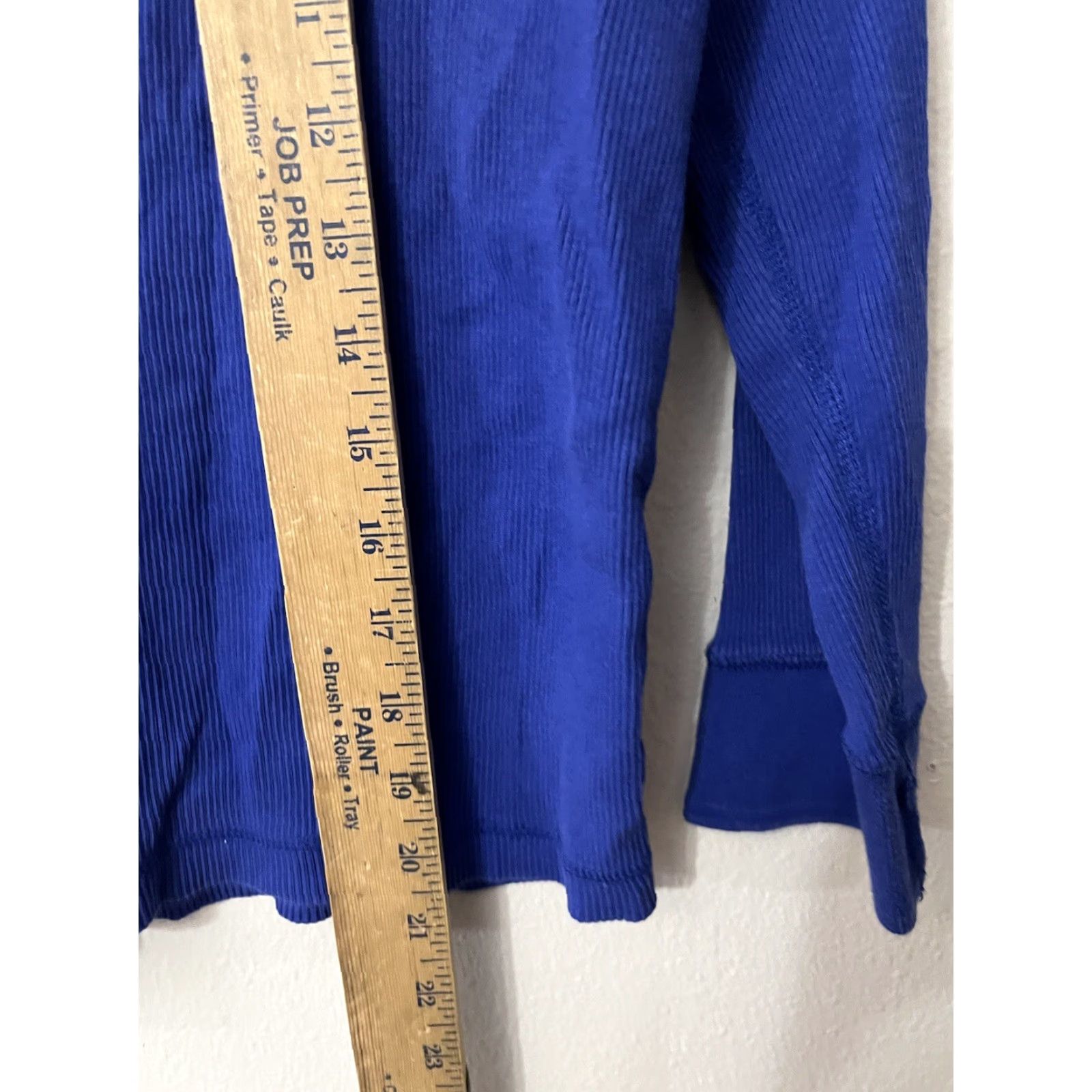 Ralph Lauren Lauren Ralph Lauren Waffle Knit Womens S Blue V-Neck Thermal Top Size S / US 4 / IT 40 - 4 Thumbnail