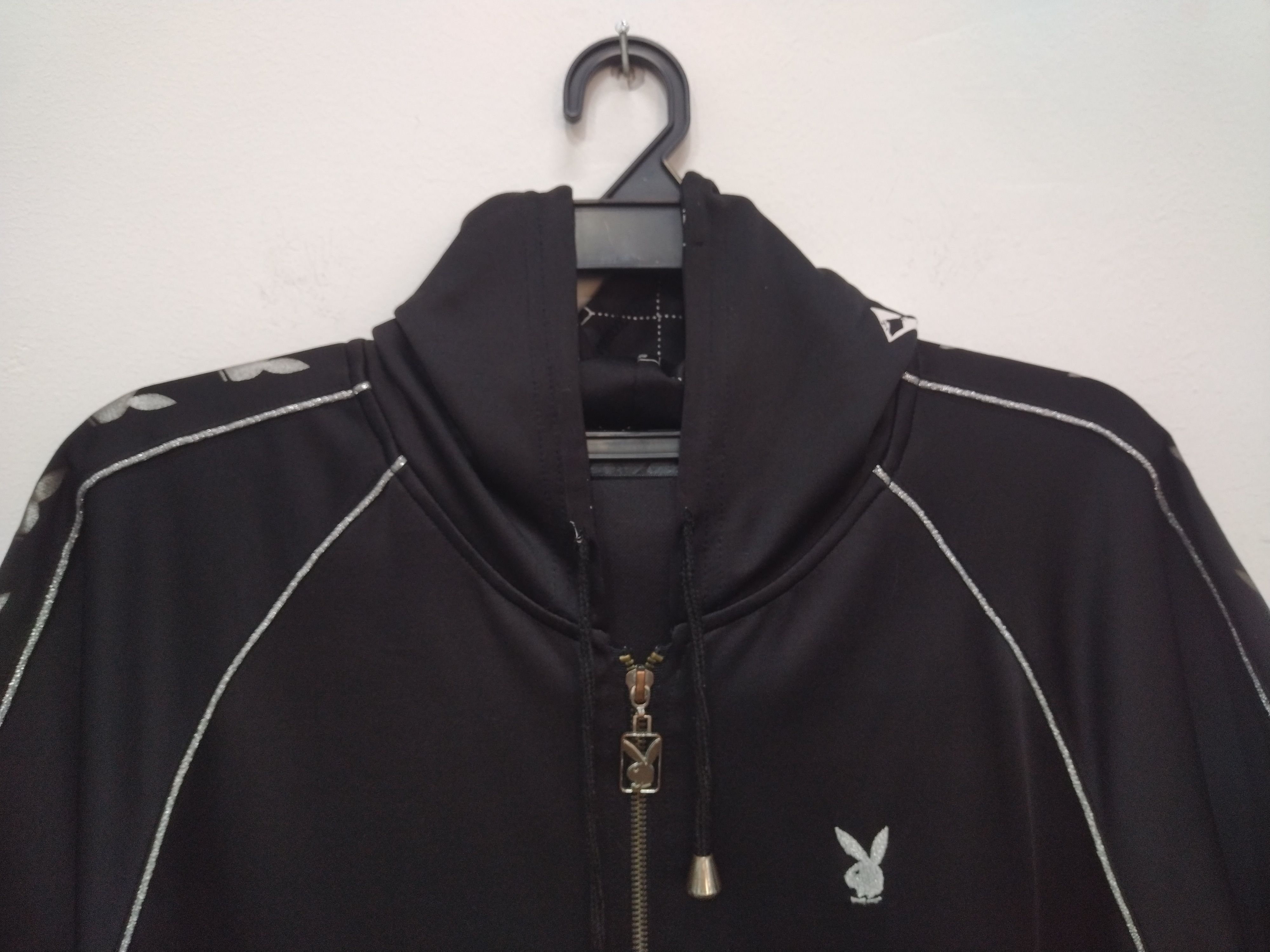Playboy × Vintage 💥Hoodie S/sleeve zipper Playboy Nice big ori crack print Size L / US 10 / IT 46 - 4 Thumbnail