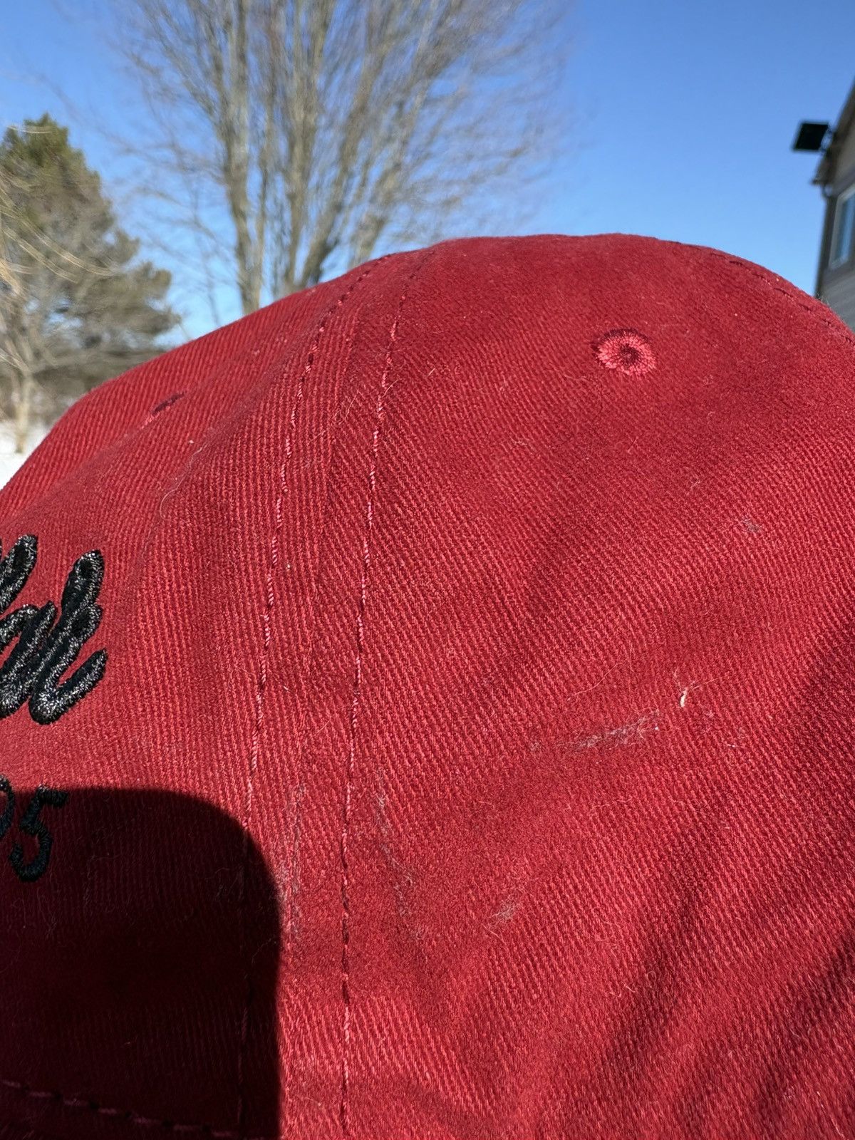 Caterpillar CAT Caterpillar Vintage 90s Hat Cap Strapback Script OSFA Size ONE SIZE - 3 Thumbnail
