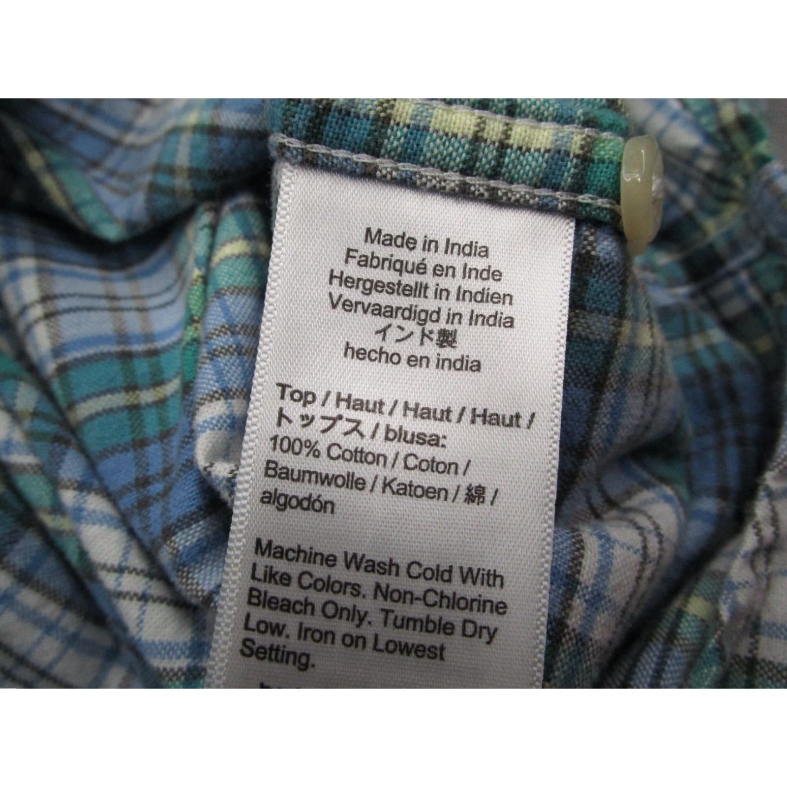 J.Crew VINTAGE J.CREW Men's Shirt Medium Blue Slim Fit Button Up Organic Oxford Plaid All Seasons Size US M / EU 48-50 / 2 - 5 Thumbnail