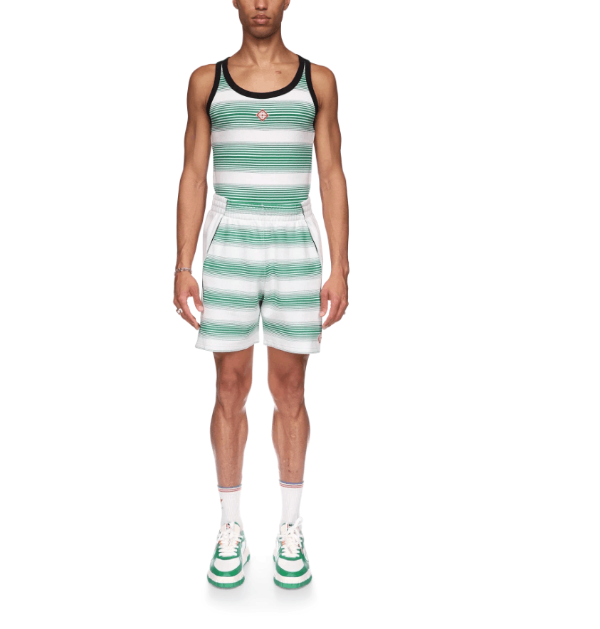 Casablanca o1mle0326 Interlock Sweatshorts Gradient Stripe Size US 38 / EU 54 - 2 Thumbnail