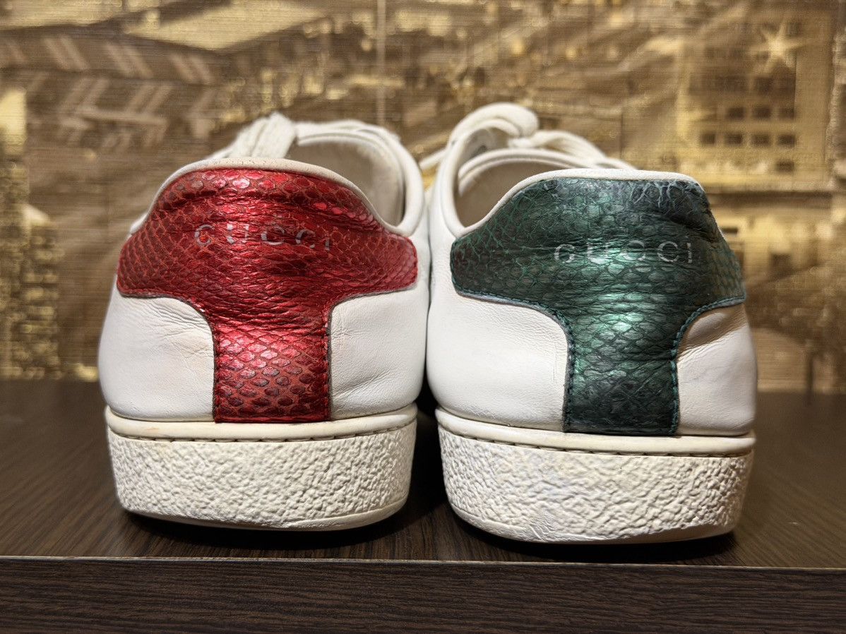 Gucci Gucci ACE Sneaker Embroidered Bees White Leather Gold Women Size US 8.5 / IT 38.5 - 9 Thumbnail