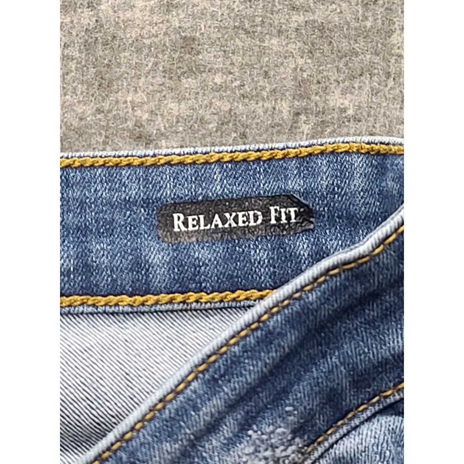 Vintage Judy Blue Jeans Womens 9 29x27 Relaxed Fit Tapered Leg Mid Rise Distressed Denim Cotton Polyester Spandex Rayon Blue Jeans Womens Size 29" - 3 Thumbnail
