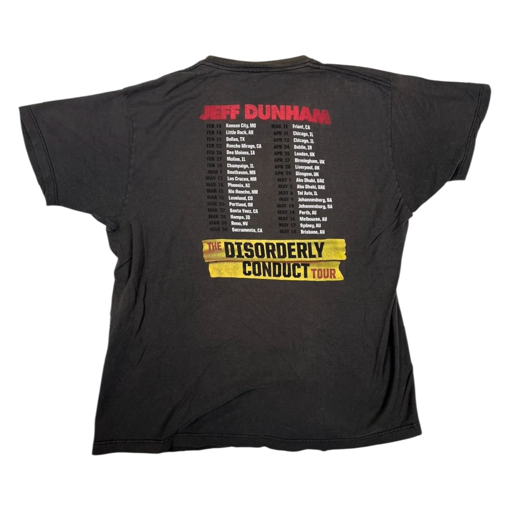 Peanuts Jeff Dunham Disorderly Conduct Tour Graphic T-Shirt Mens XL Black Walter Peanut Achmed Crew Neck Short Sleeve Size US XL / EU 56 / 4 - 3 Thumbnail