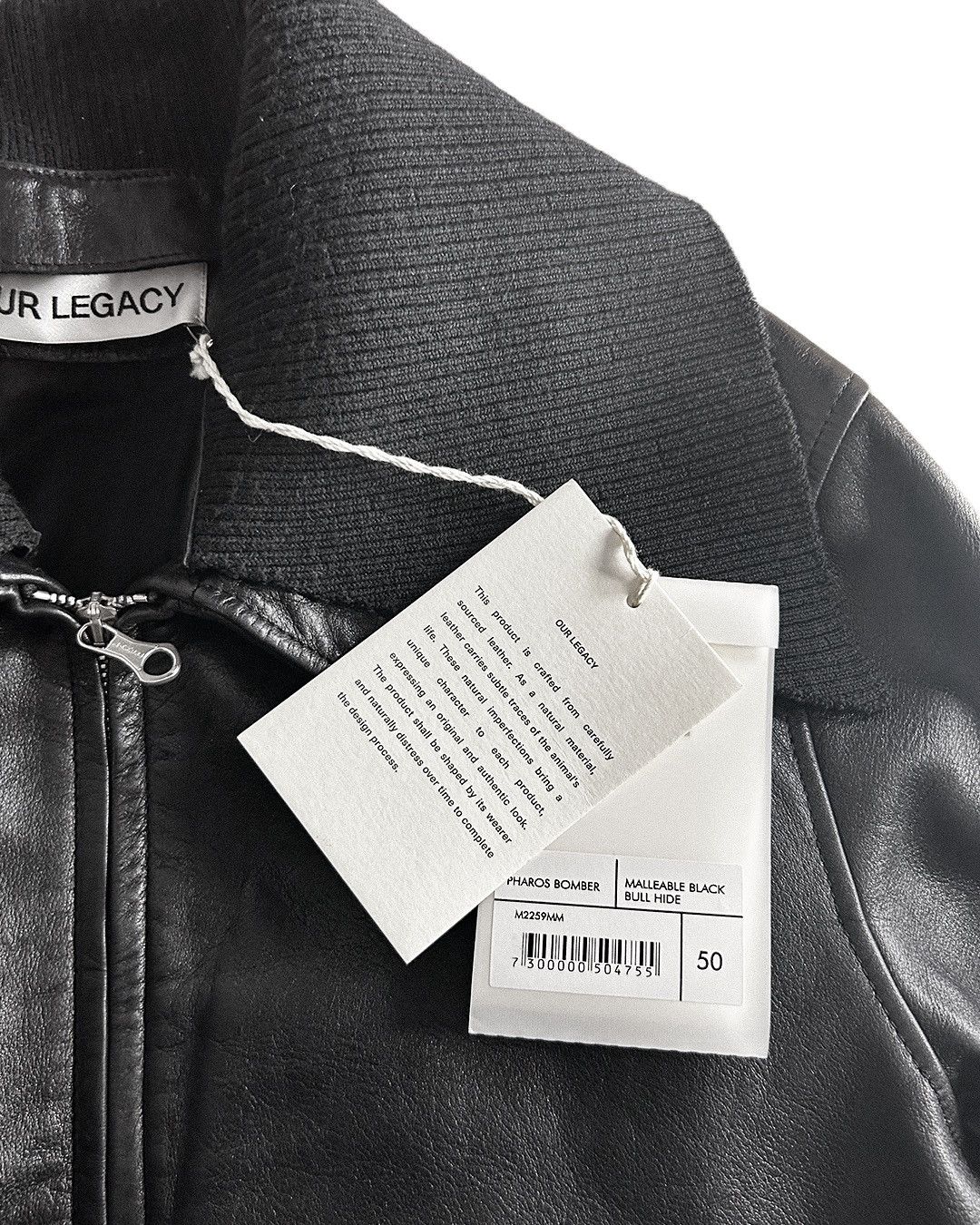 Our Legacy Our legacy Pharos 2025 leather bomber in black Size US M / EU 48-50 / 2 - 3 Thumbnail