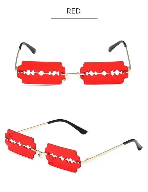 Electric Visual Rimless Razor Blade Rectangle Sunglasses Size ONE SIZE - 2 Thumbnail