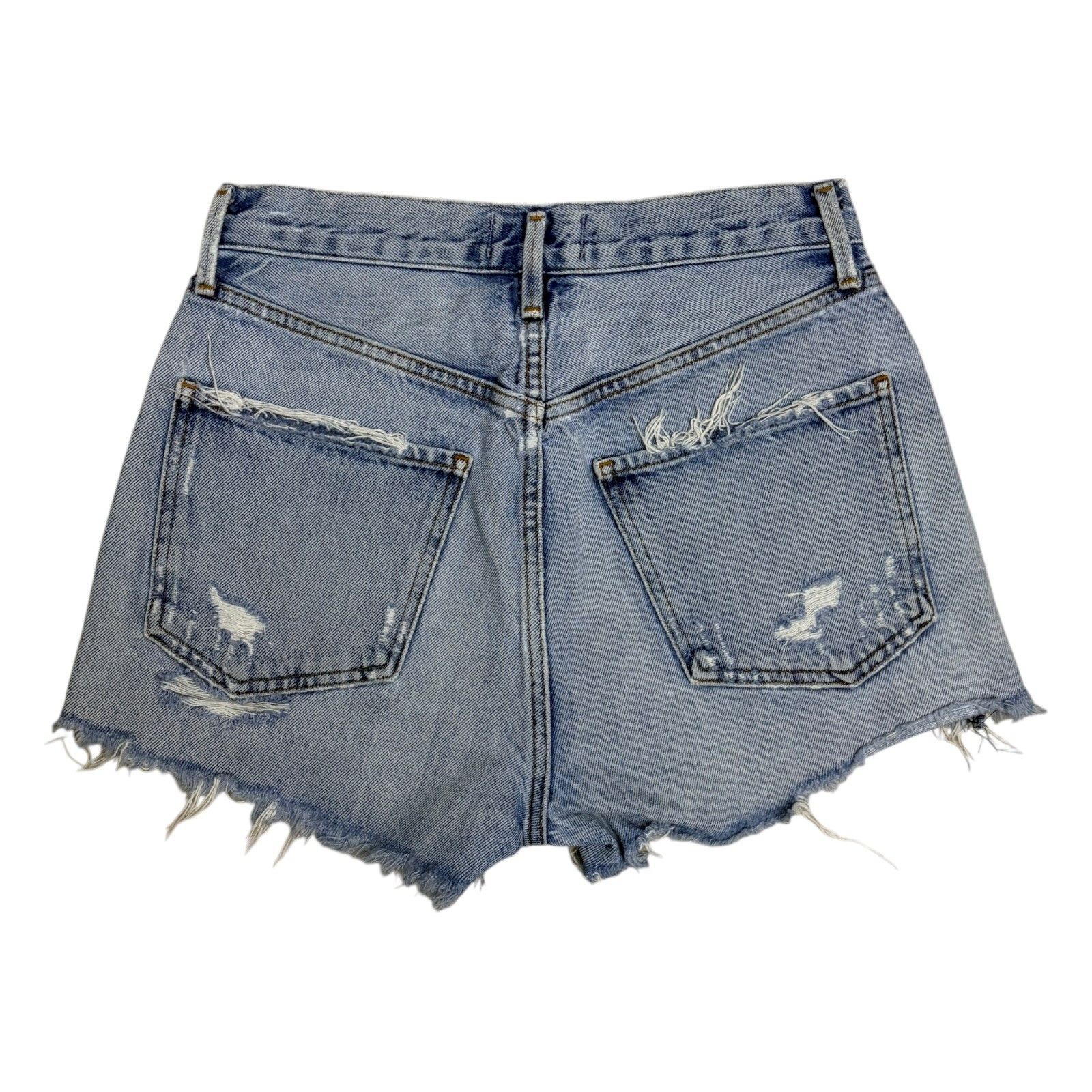Agolde AGOLDE Raw Hem Cut Off Summer Denim Jean Shorts Womens 4 Size 26" / US 2 / IT 38 - 3 Thumbnail
