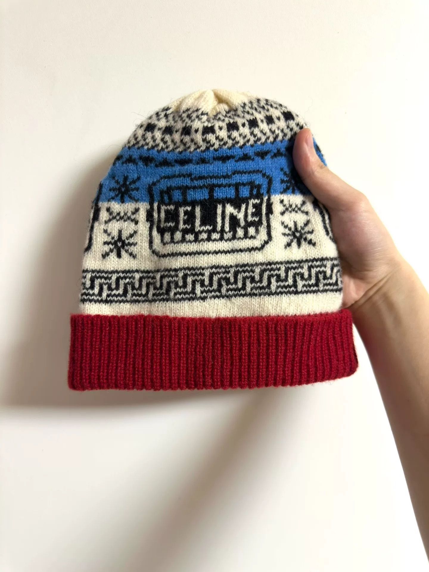 Celine celine logo knitted winter beanie hat Size ONE SIZE - 1 Thumbnail