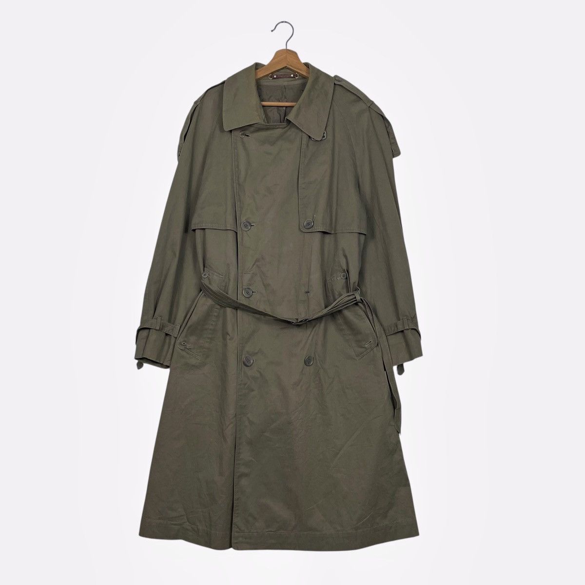 Lanvin Lanvin Double Breasted Khakis Trenchcoat Size US M / EU 48-50 / 2 - 2 Thumbnail