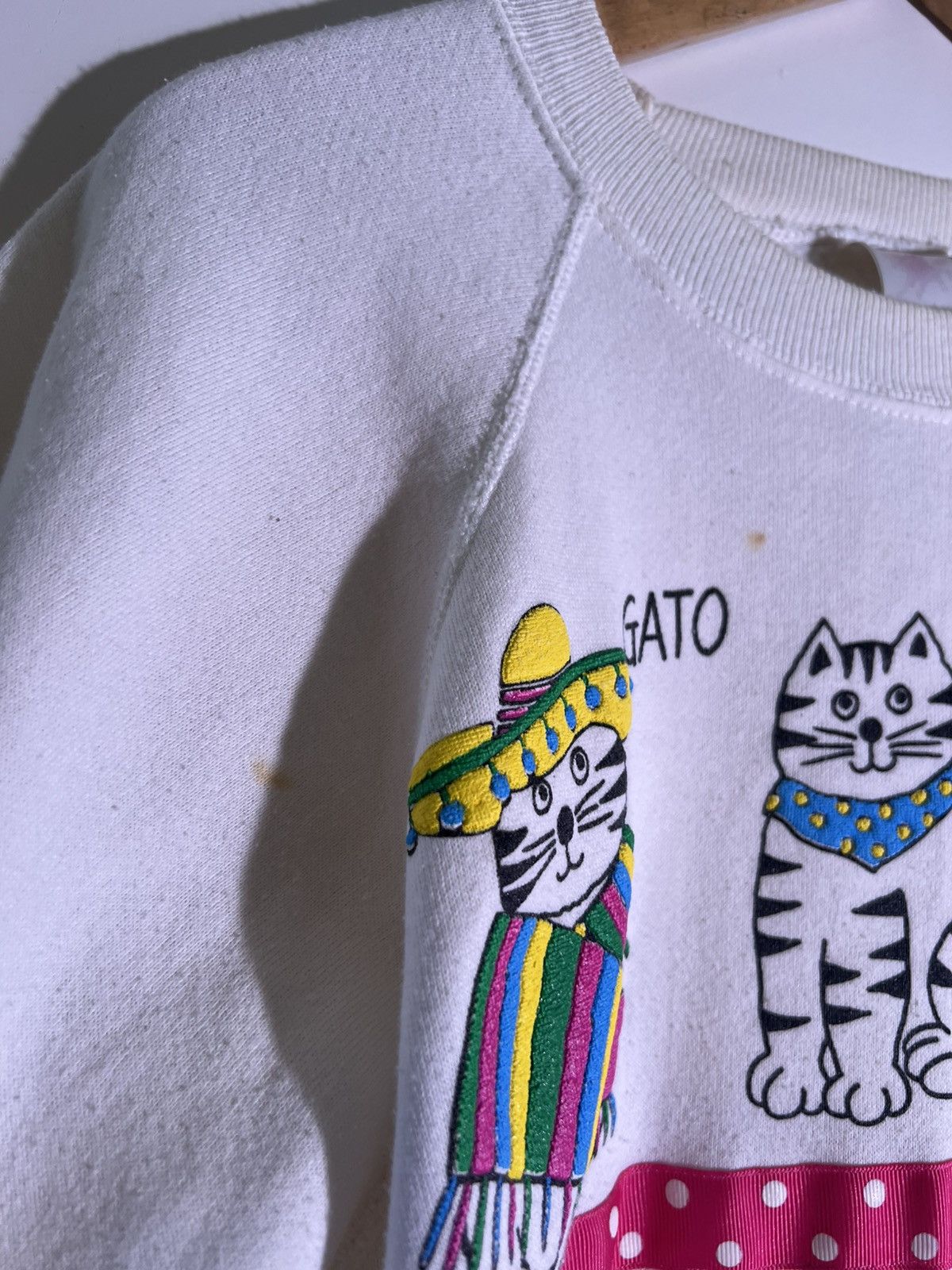 Vintage 80’s 90’s VTG Vintage World Cats Retro Indie Sweatshirt Size US XL / EU 56 / 4 - 7 Thumbnail