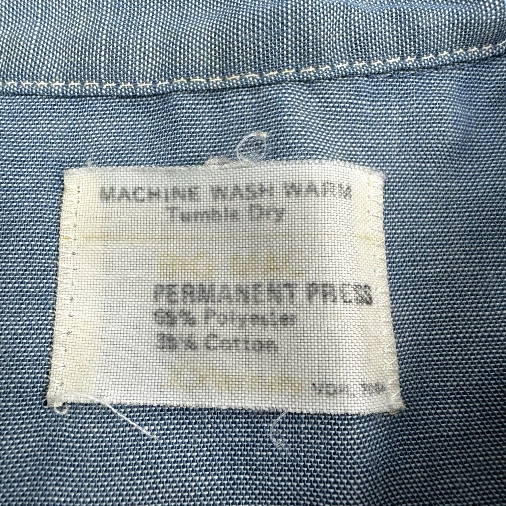 Vintage VINTAGE Big Mac Shirt Mens XL Blue Work Button Adult JCPenney THRASHED 70s American Size US XL / EU 56 / 4 - 6 Thumbnail