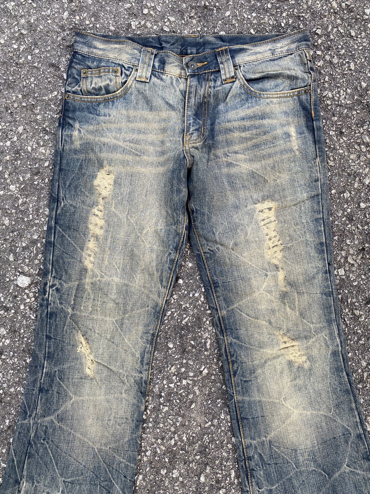 Japanese Brand Japanese Brand Semantics Design Flare Distressed Denim Size US 32 / EU 48 - 3 Thumbnail