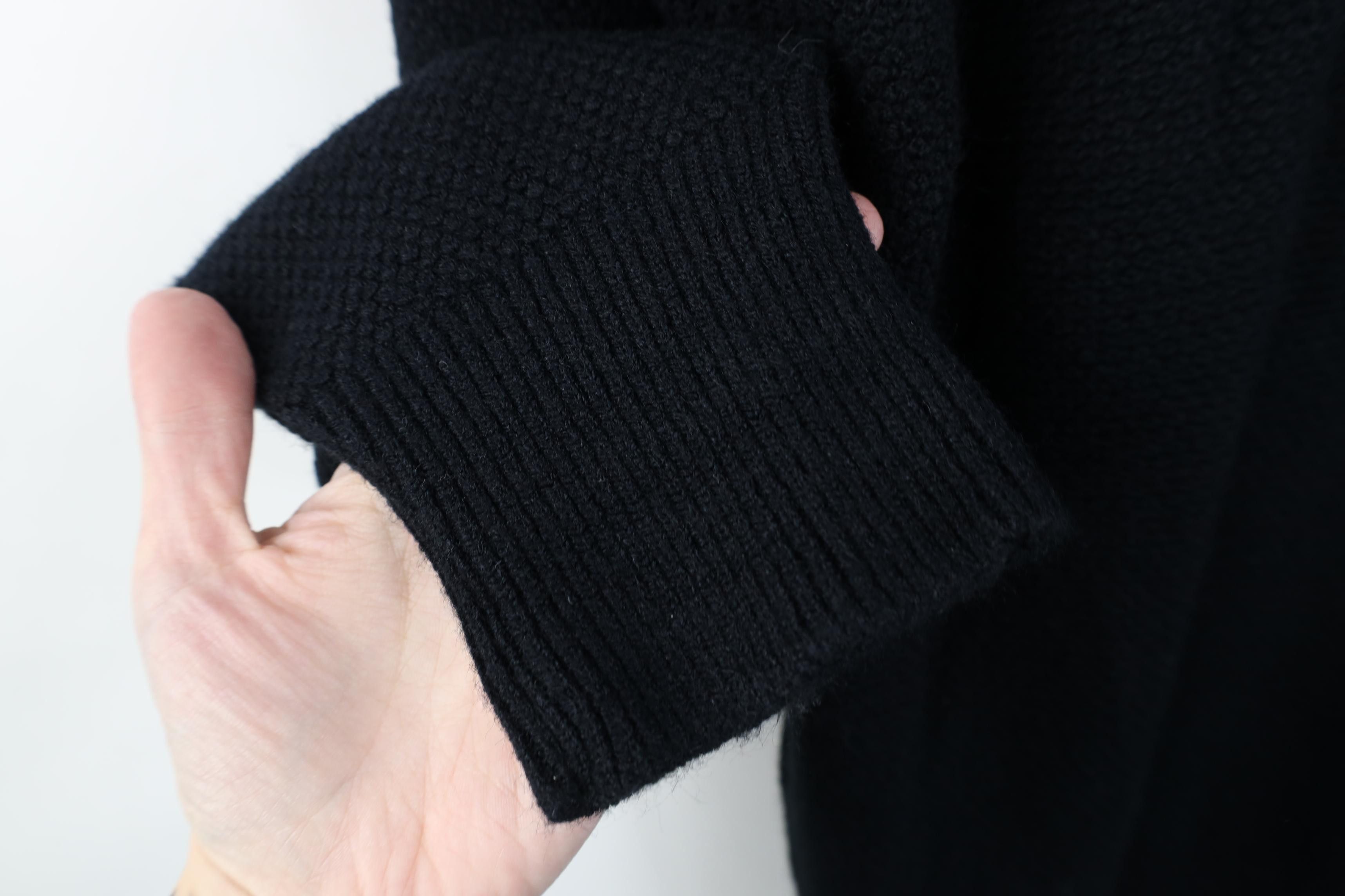 Christian Dior Monsieur Vintage 90s Christian Dior Thermal Knit Sweater Black USA Size US XL / EU 56 / 4 - 6 Thumbnail
