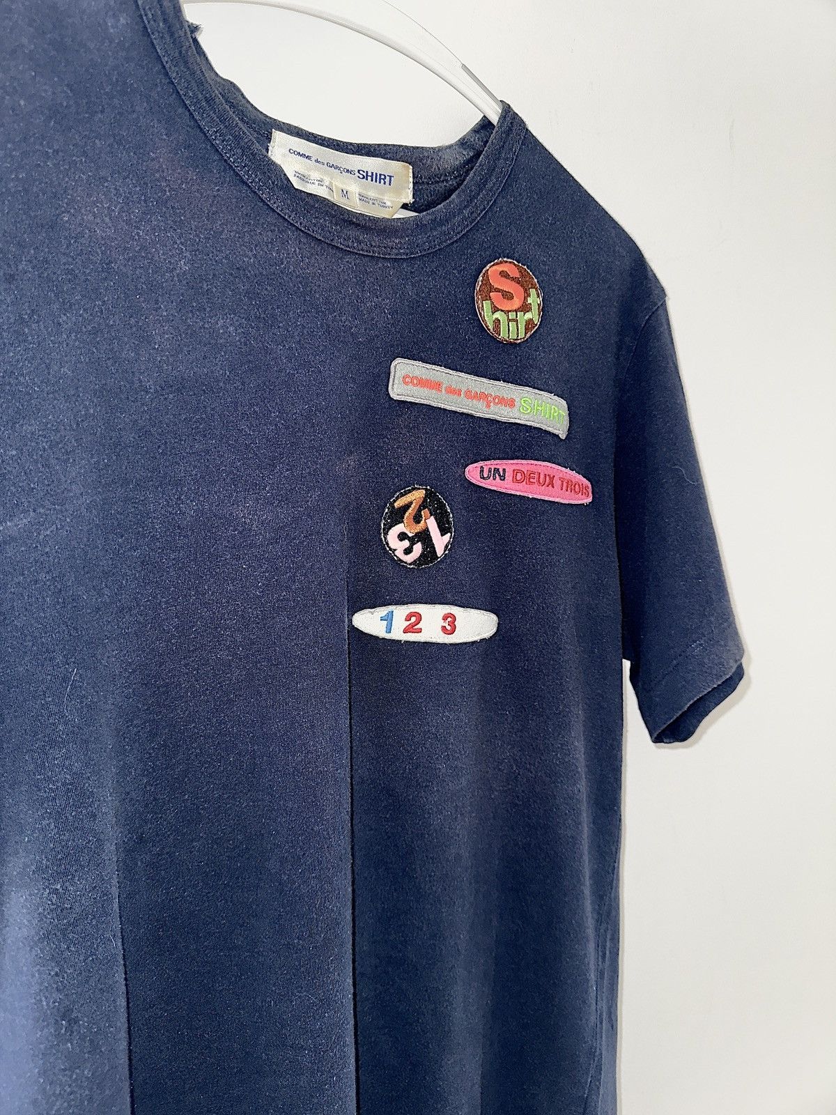 Comme des Garcons Commme des garcons blue patched tee Size US M / EU 48-50 / 2 - 4 Thumbnail