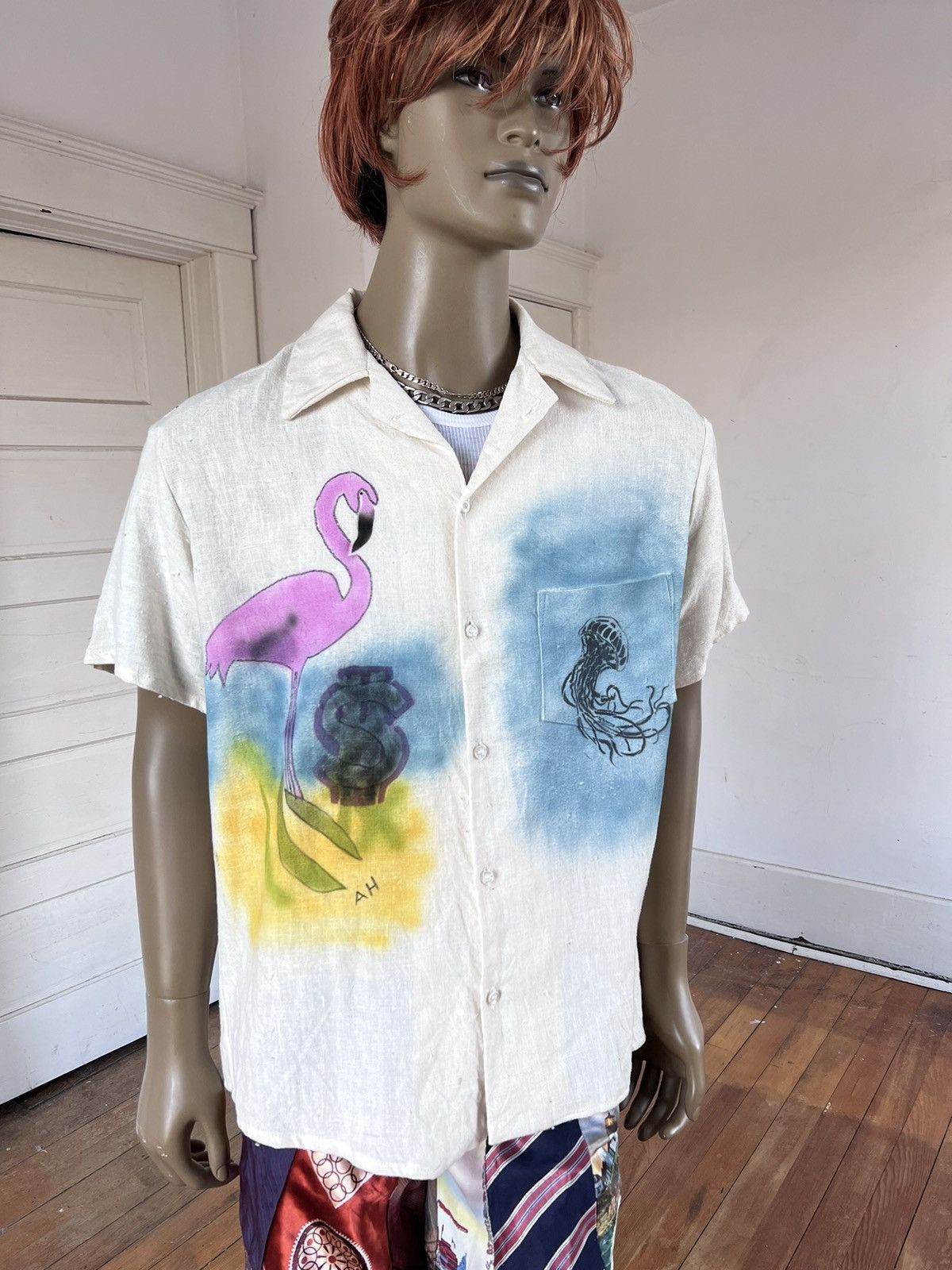Other Flamingo Goat Hermans Hemp Mens Shirt Size US L / EU 52-54 / 3 - 2 Thumbnail