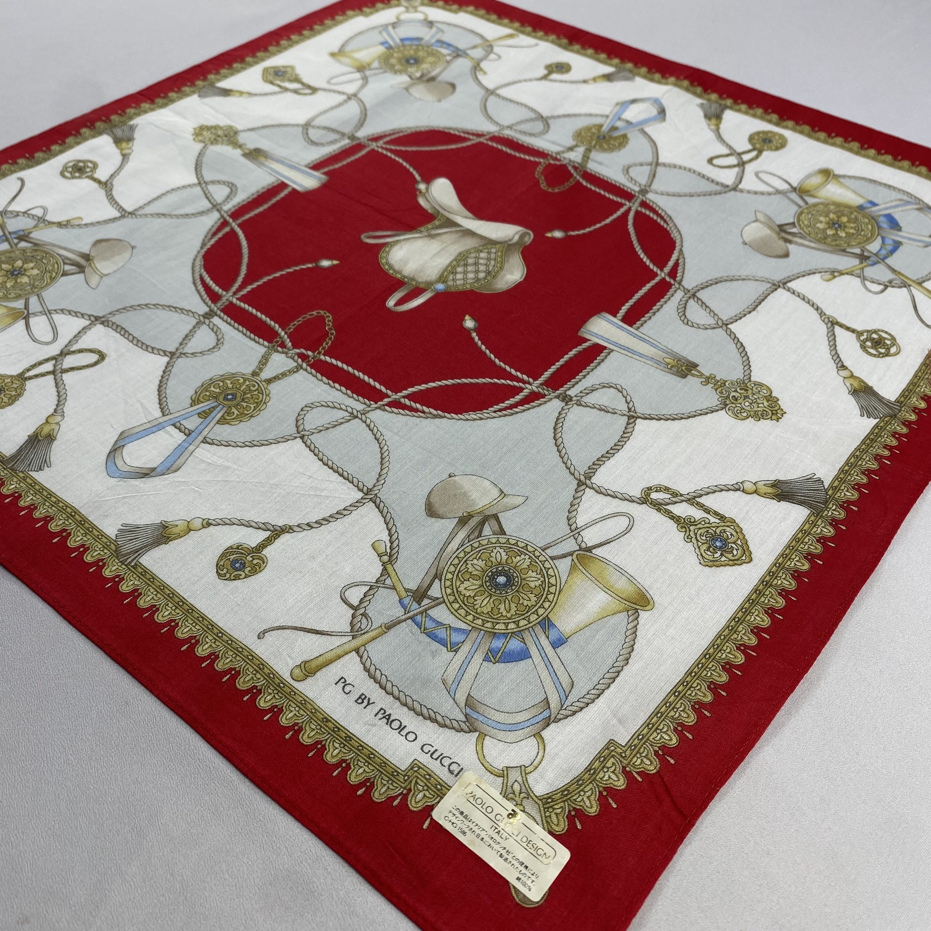 Paolo Gucci × Vintage Paolo Gucci Handkerchief / Neckerchief / Bandana-P1565 Size ONE SIZE - 2 Thumbnail