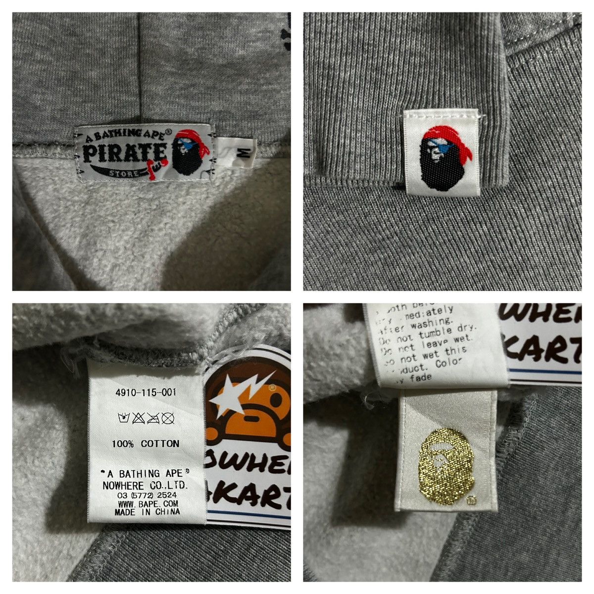 Bape Bape Pirates Monogram Zip Up Hoodie Size US M / EU 48-50 / 2 - 5 Thumbnail