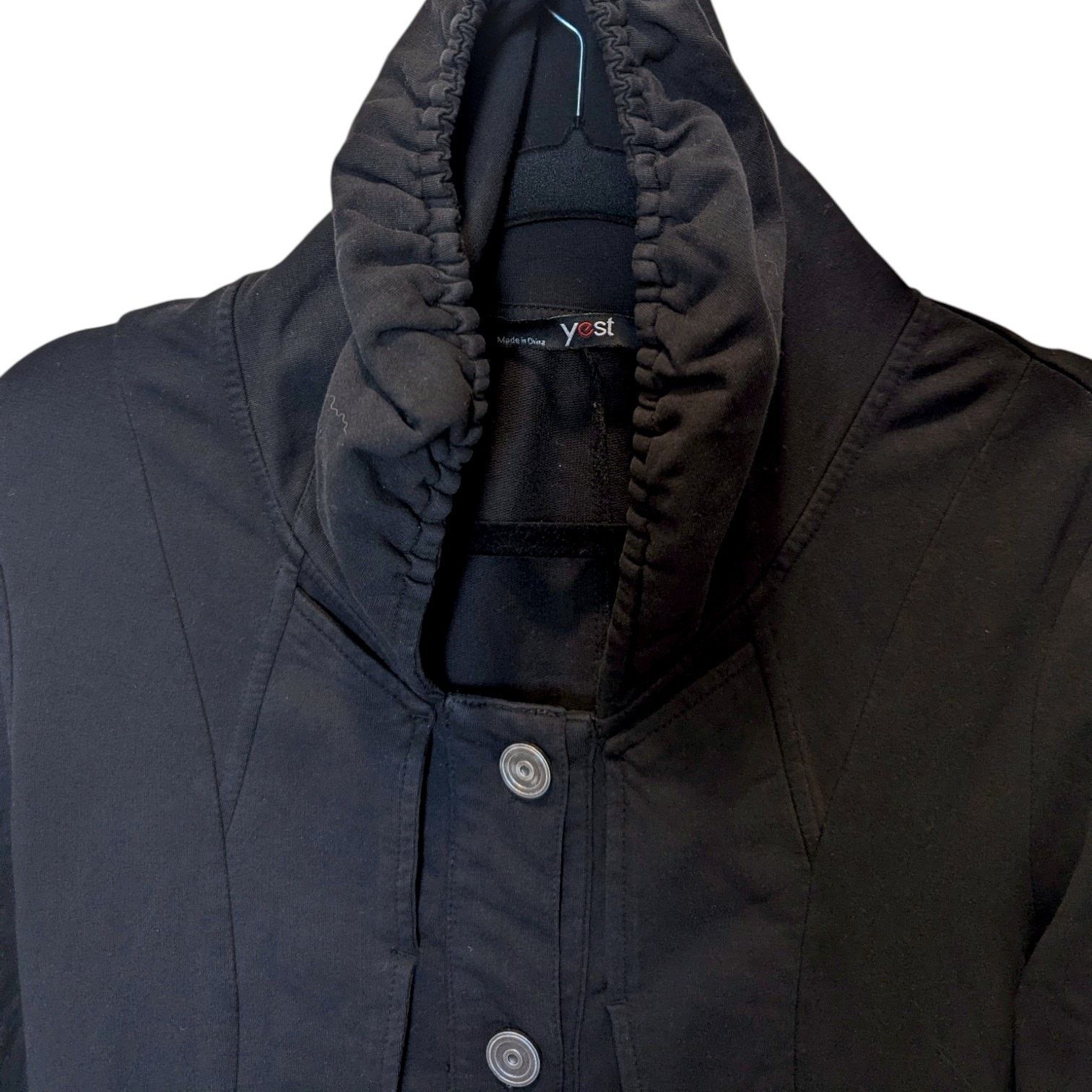Other Yest Avante Garde Black Button Down Tulip Long Coat Medium Size M / US 6-8 / IT 42-44 - 6 Thumbnail