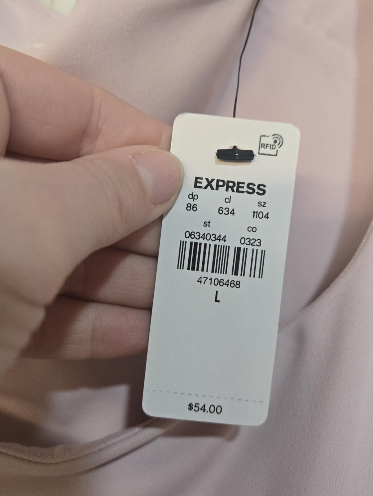 Express Body Contour High Compression Scoop Neck Cap Sleeve Bodysuit Size L / US 10 / IT 46 - 3 Thumbnail