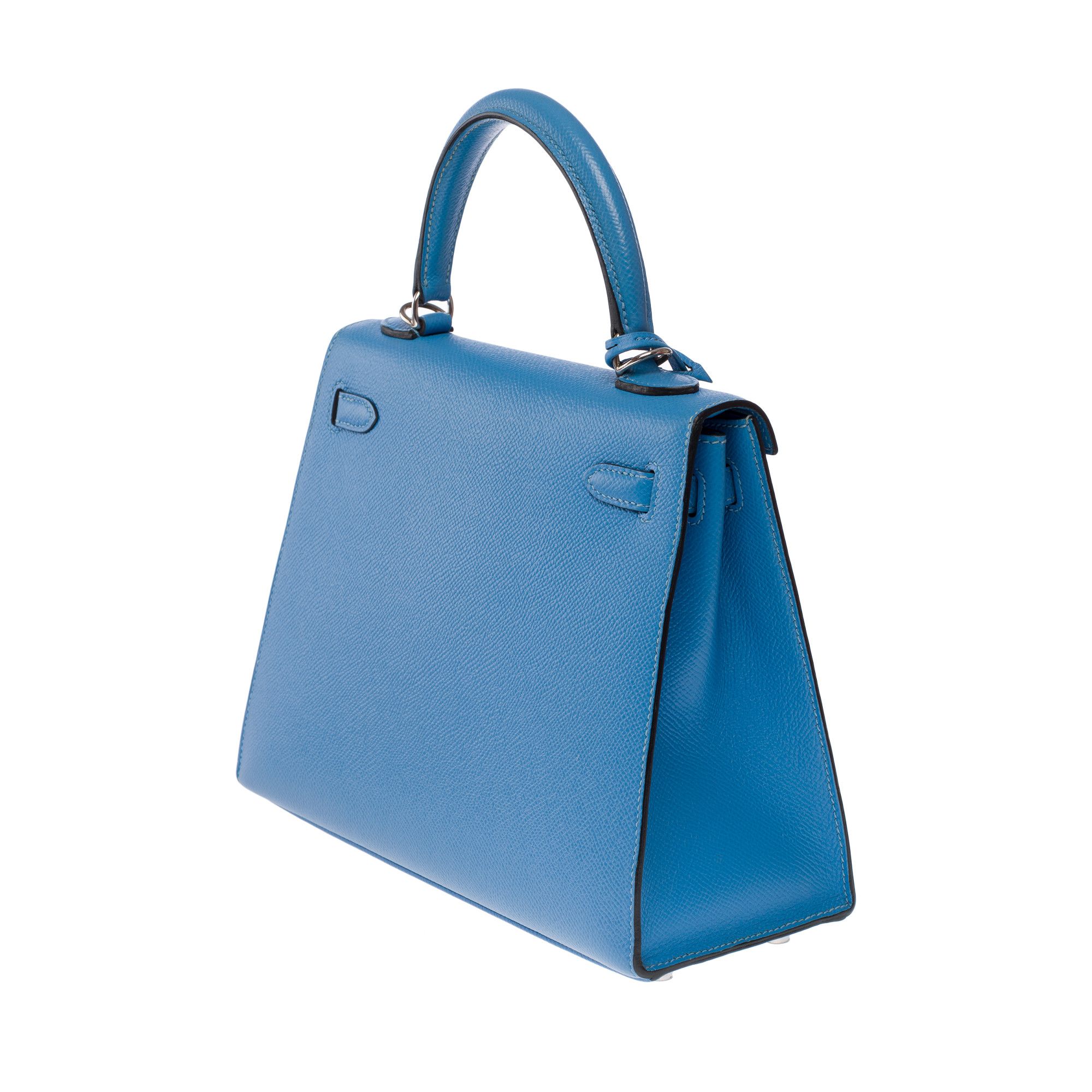Hermes HERMES Kelly 25 in Blue Leather Size ONE SIZE - 6 Thumbnail