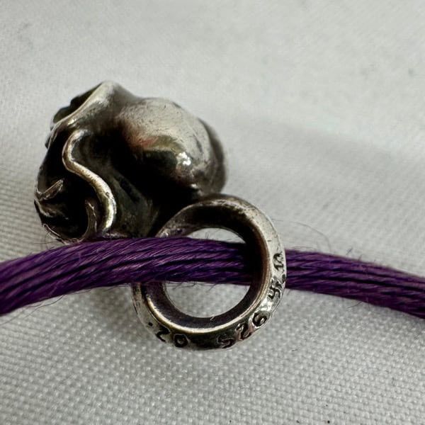 Chrome Hearts Chrome Hearts KZ Heart Silk Bracelet Purple Size ONE SIZE - 5 Thumbnail