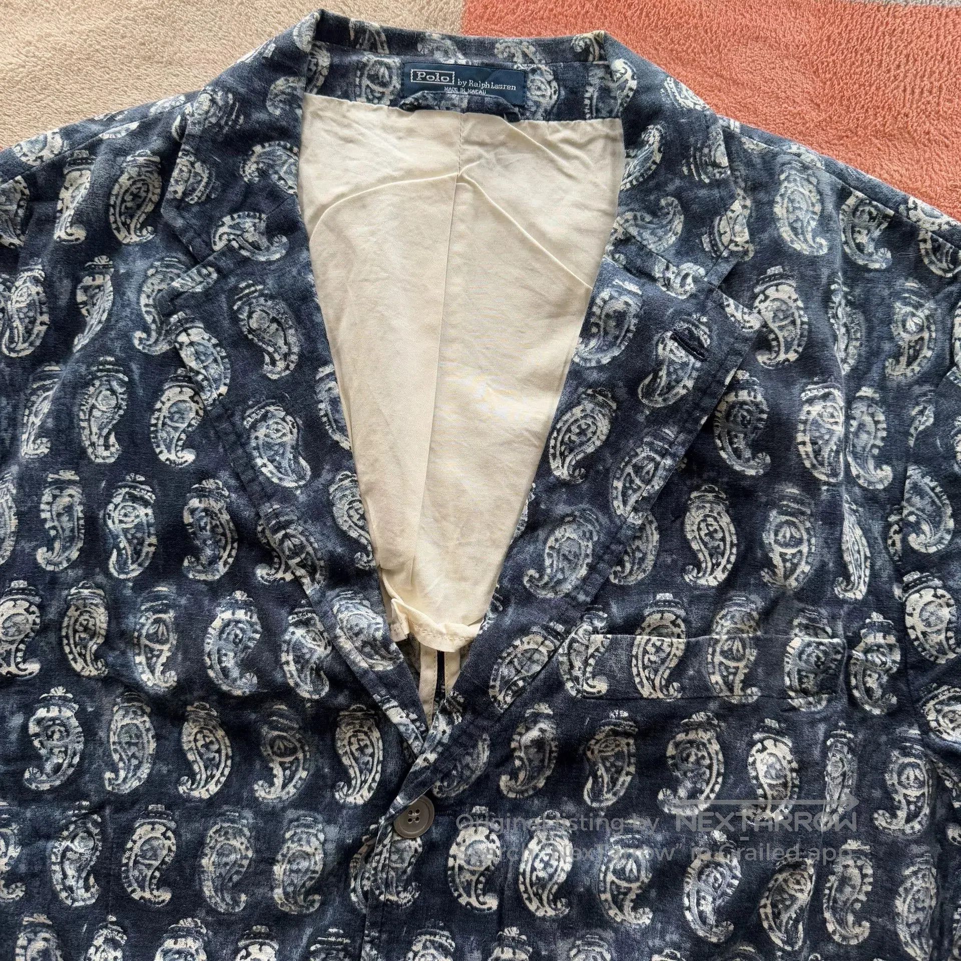 Polo Ralph Lauren Ralph Lauren Indigo Paisley Cotton Blazer. Size US XL / EU 56 / 4 - 4 Thumbnail