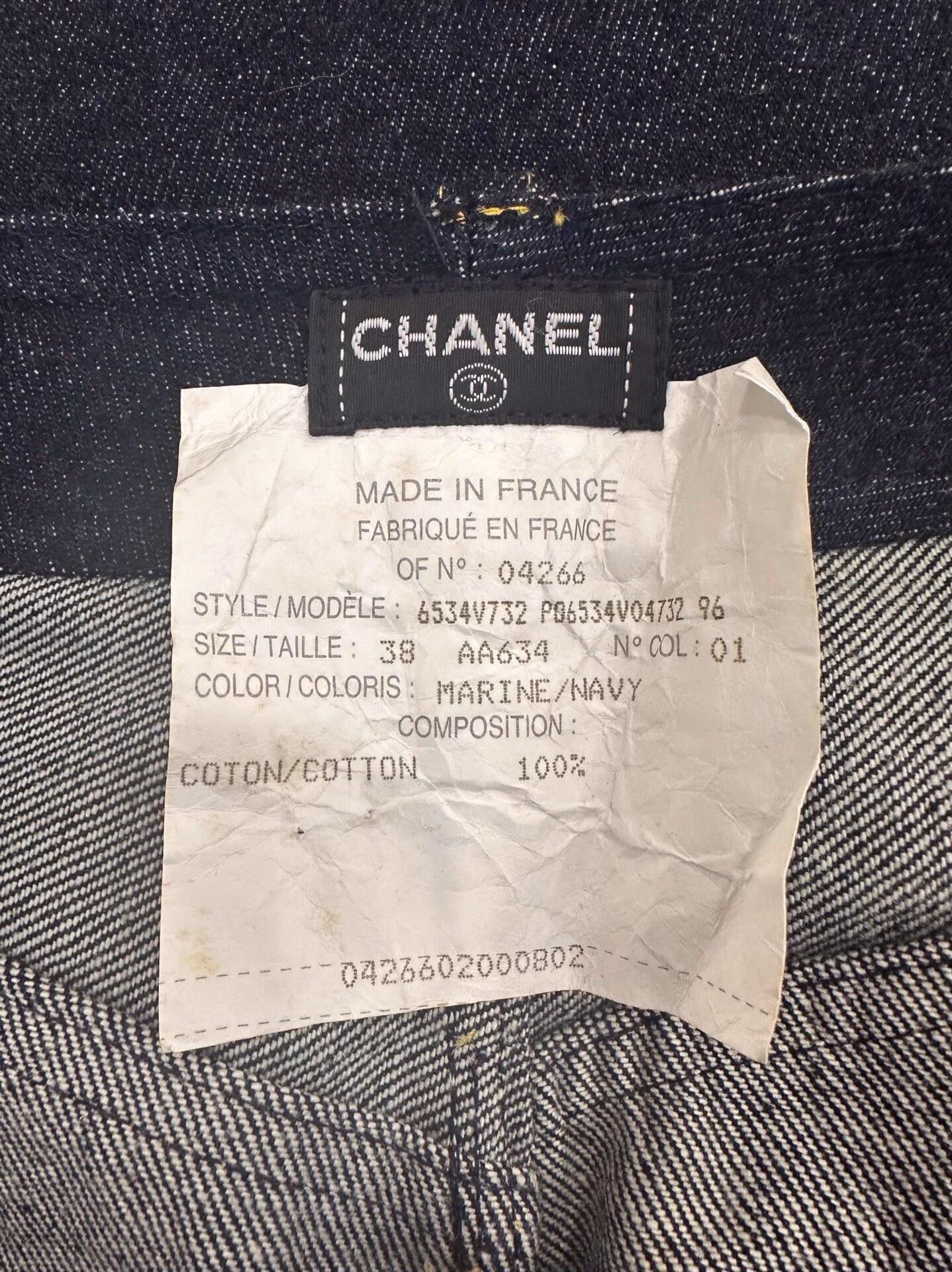 Chanel Chanel Jennie back double C logo navy blue jeans Size 27" / US 4 / IT 40 - 6 Thumbnail