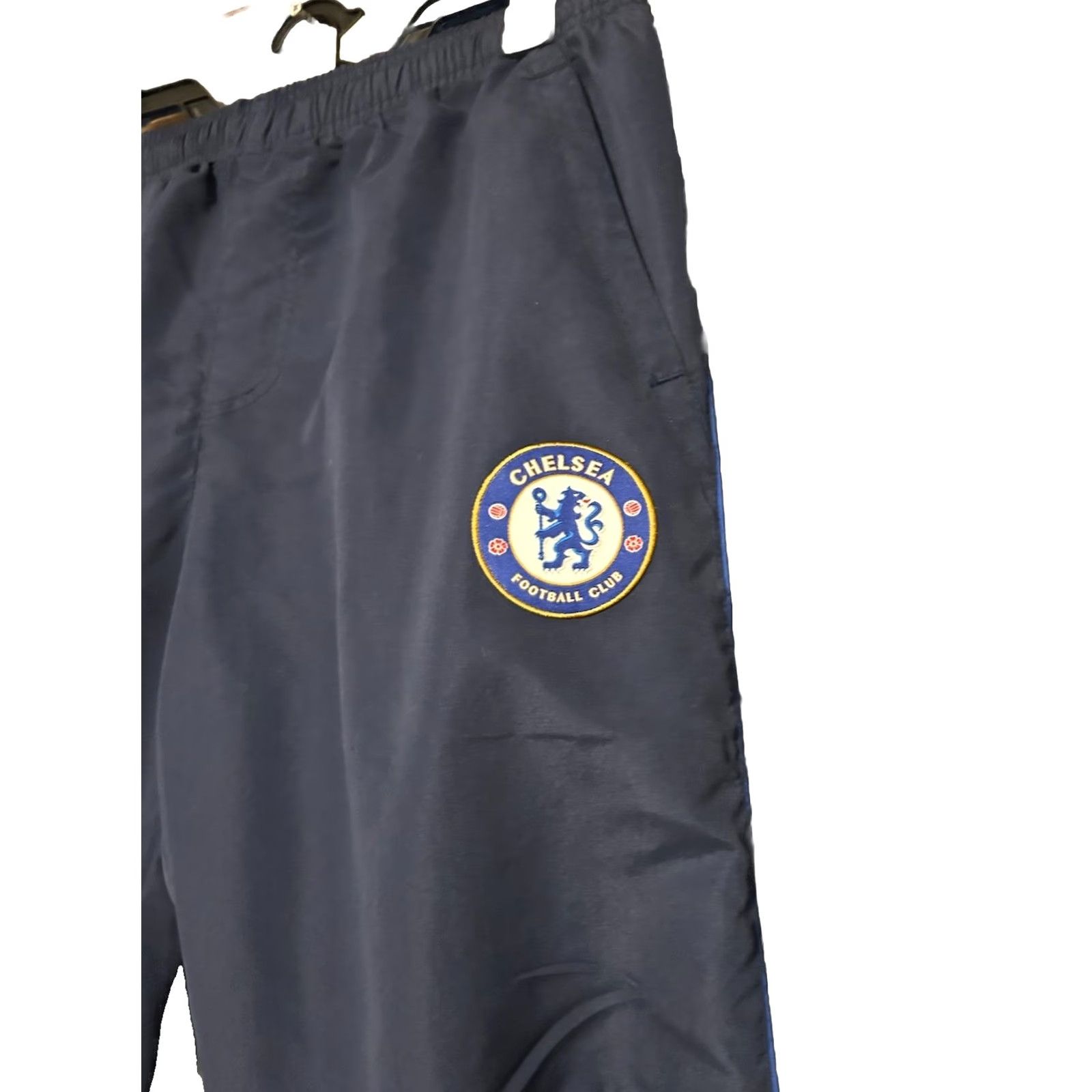 Vintage Chelsea Football Club Soccer Track Pants Men M Navy Blue Logo Embroidered Size US 31 - 3 Thumbnail