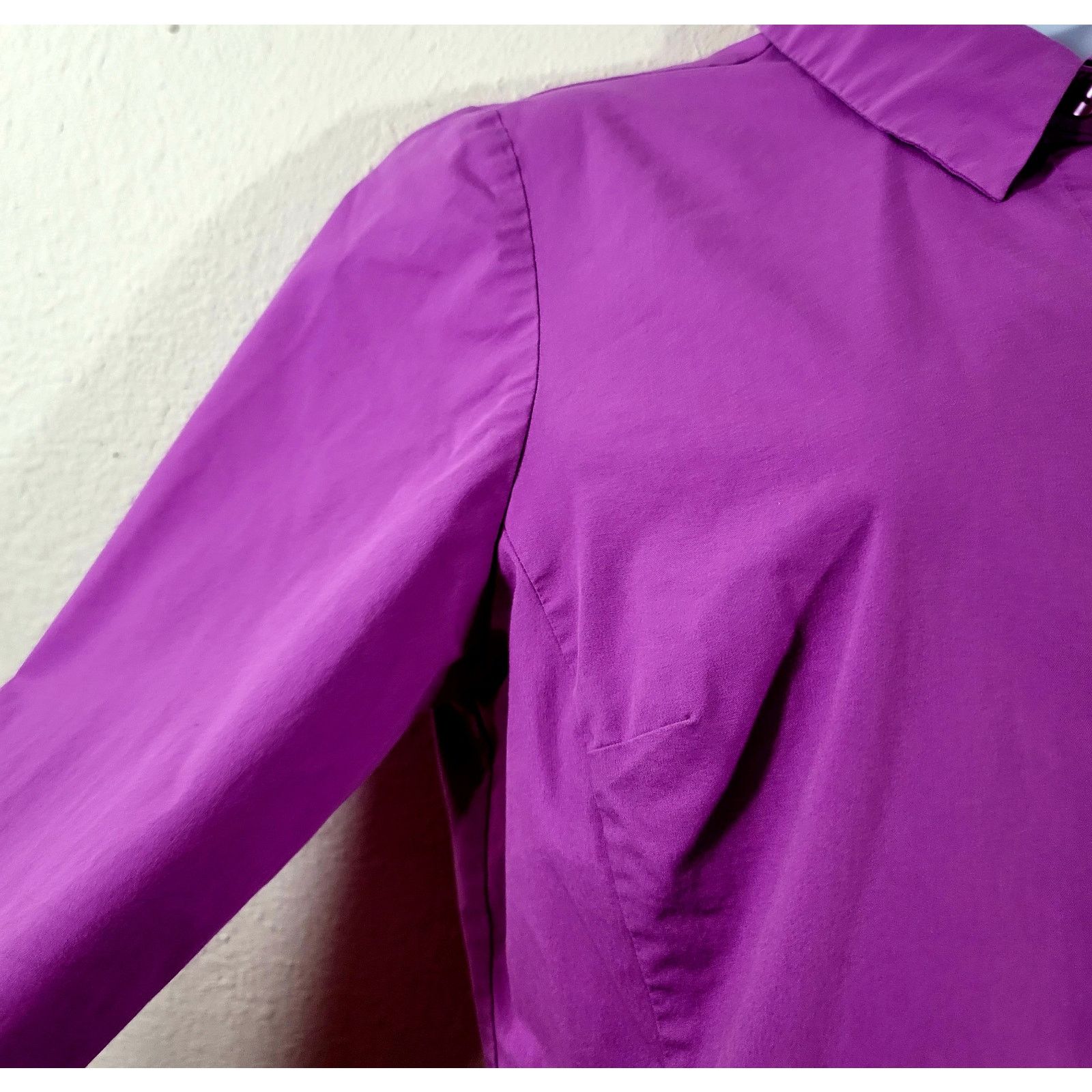 Other Worthington Purple Button Up Pointed Collar Top 10 Size L / US 10 / IT 46 - 7 Thumbnail