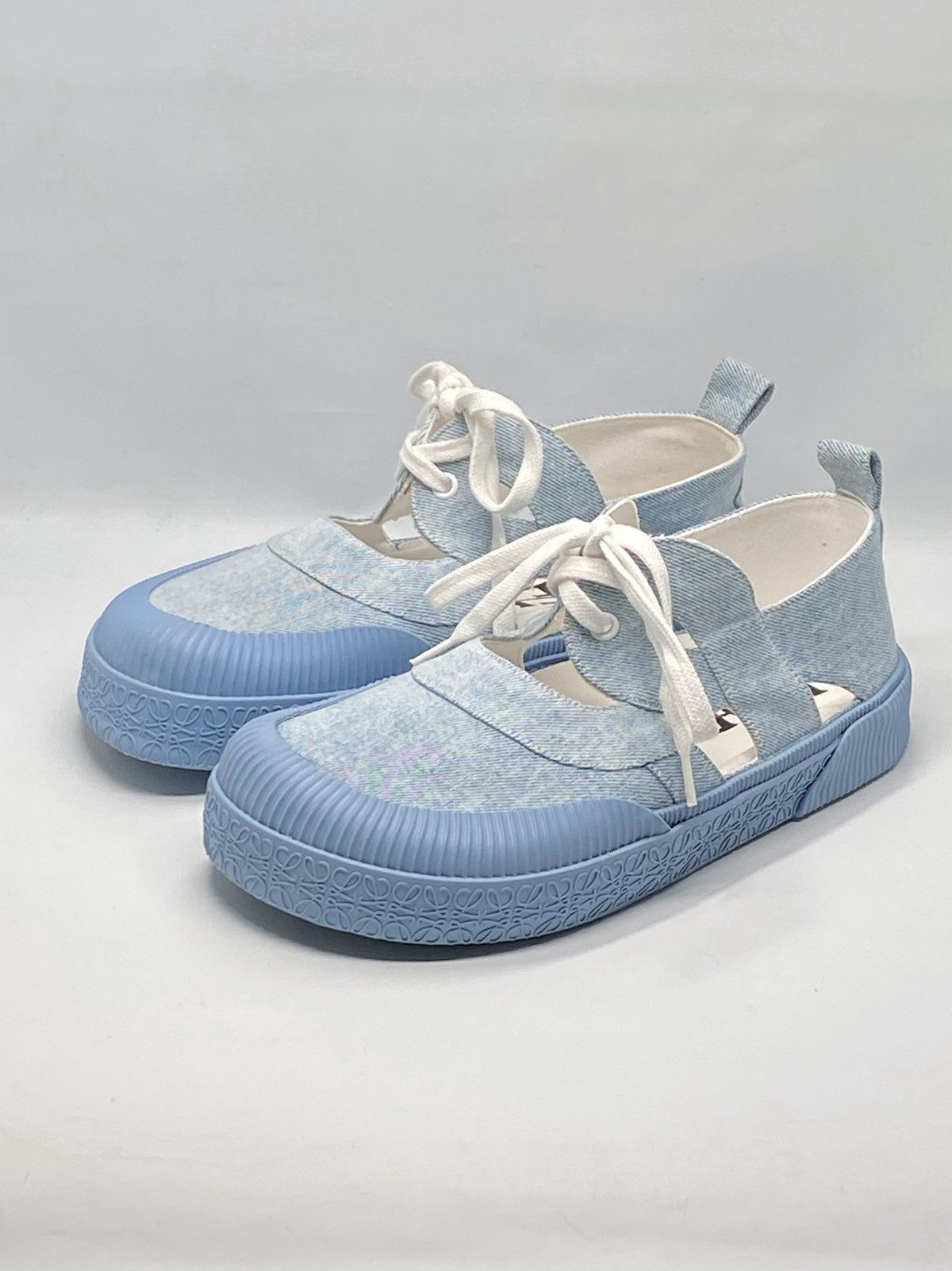 Loewe Loewe Cut-Out Platform Denim Sneakers size 39 Size US 9 / IT 39 - 5 Thumbnail