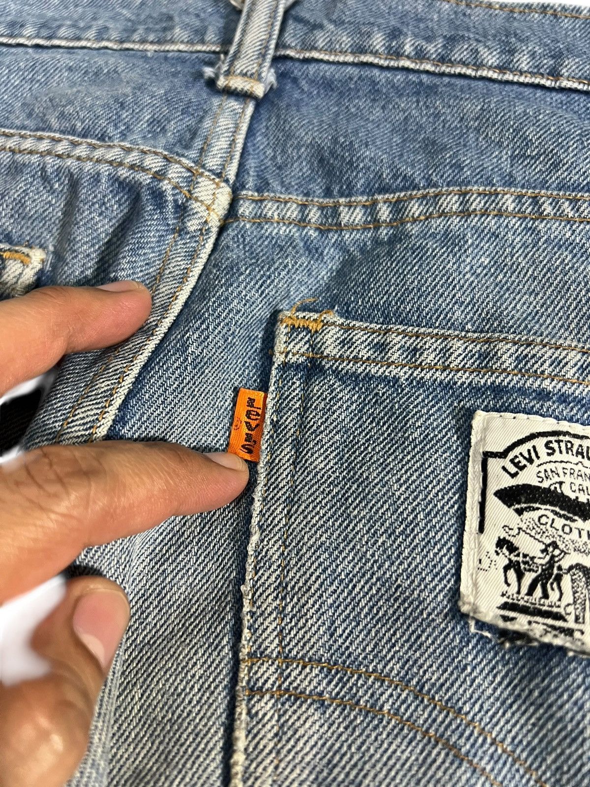 Levi's Vintage 70’s Levi’s Orange Tab Mud Wash Jean Size US 28 / EU 44 - 17 Thumbnail