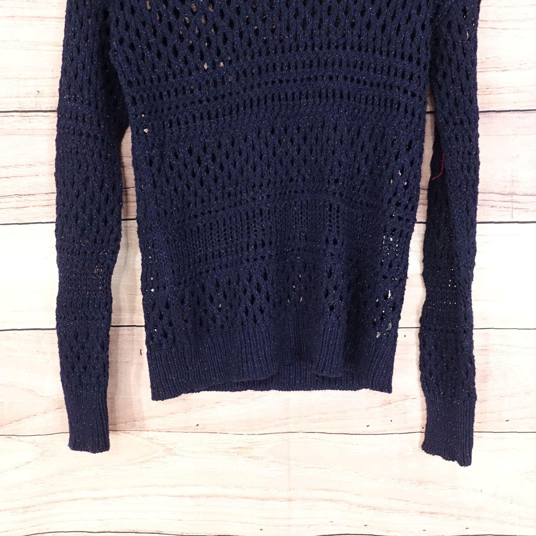 American Eagle Outfitters Vintage American Eagle Outfitters Women's Blue Lace Sweater Size Small Casual Pullover Size S / US 4 / IT 40 - 3 Thumbnail
