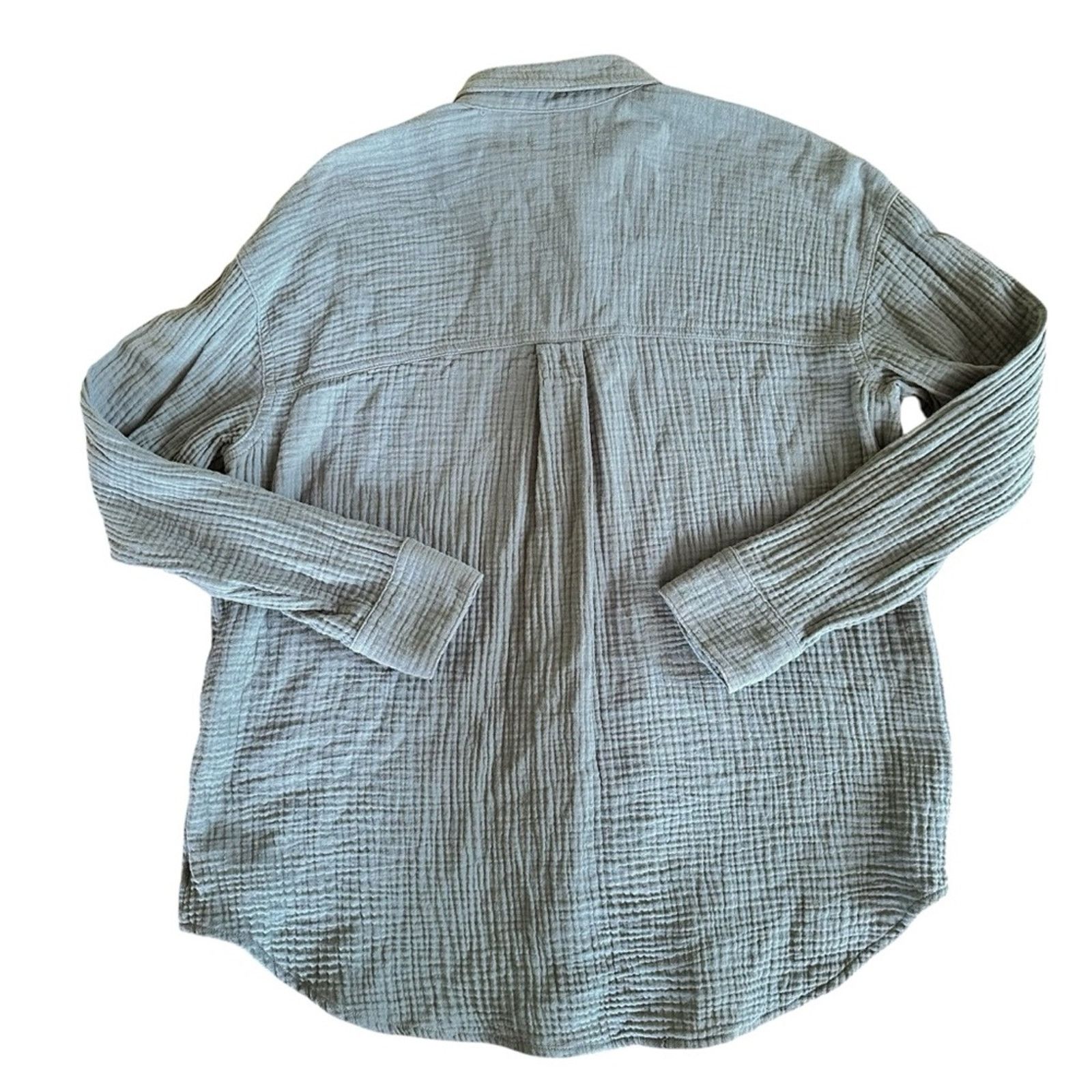 Madewell Madewell Slub Fit Button Down – Blue – Size XXS – EUC Size XXS / US 00 / IT 34 - 4 Thumbnail