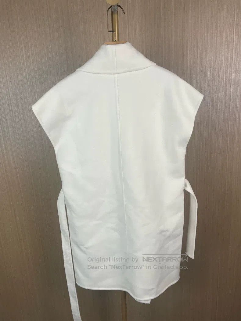 Hermes Hermes White Sleeveless Cashmere Coat Size M / US 6-8 / IT 42-44 - 2 Thumbnail