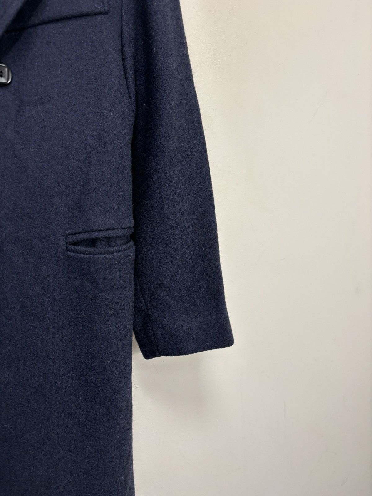 Other Vintage Lorovi Women’s Navy Blue Double Breasted Wool Coat Size XL / US 12-14 / IT 48-50 - 6 Thumbnail