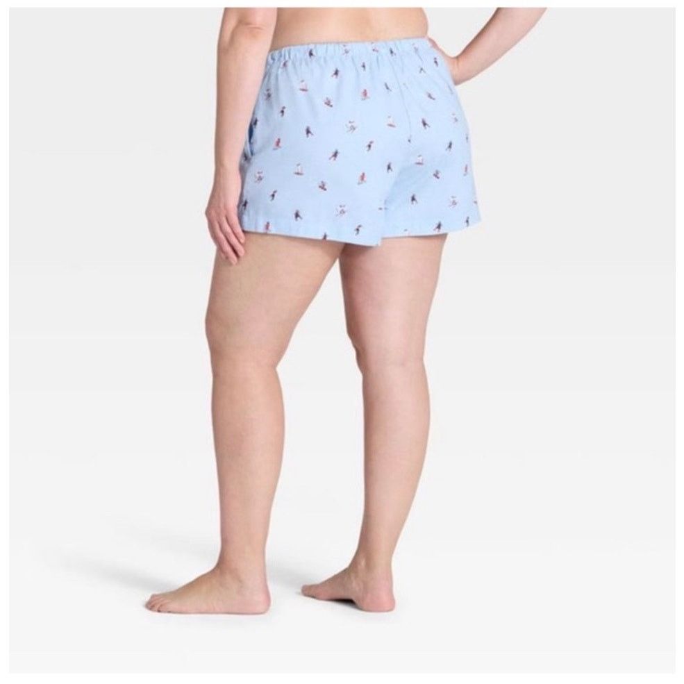 The Unbranded Brand Auden Women’s Ski Print Flannel Pajama Shorts Size Small Size 27" / US 4 / IT 40 - 2 Thumbnail