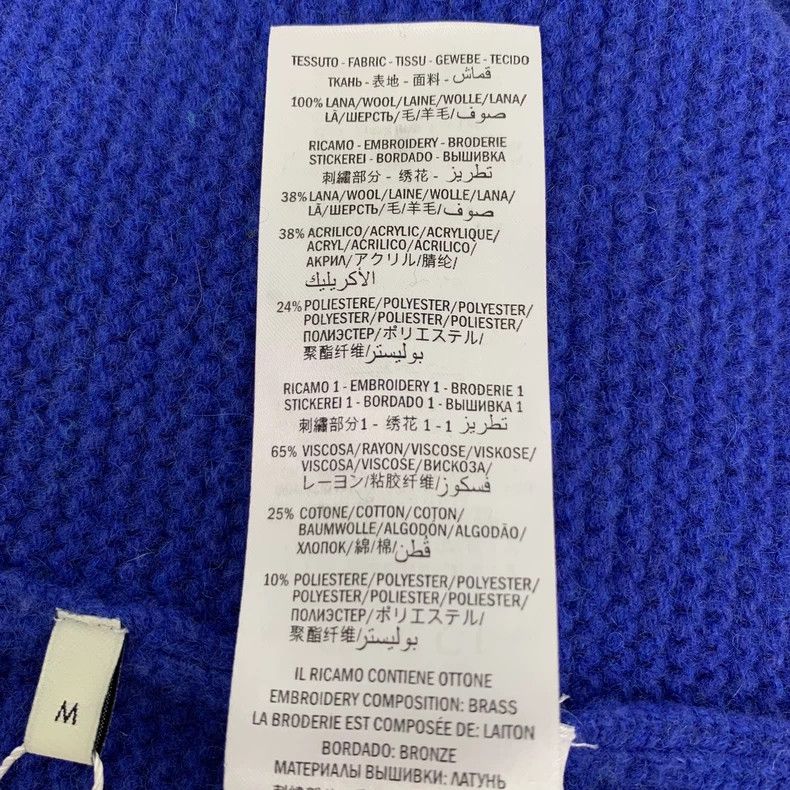 Gucci Gucci Blue letter logo embroidered wool single-breasted lo Size US M / EU 48-50 / 2 - 8 Thumbnail