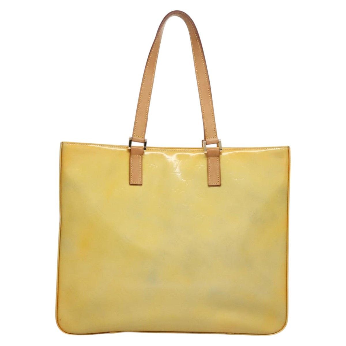 Louis Vuitton LOUIS VUITTON Monogram Vernis Columbus Tote Bag Gris M91028 Size ONE SIZE - 3 Thumbnail