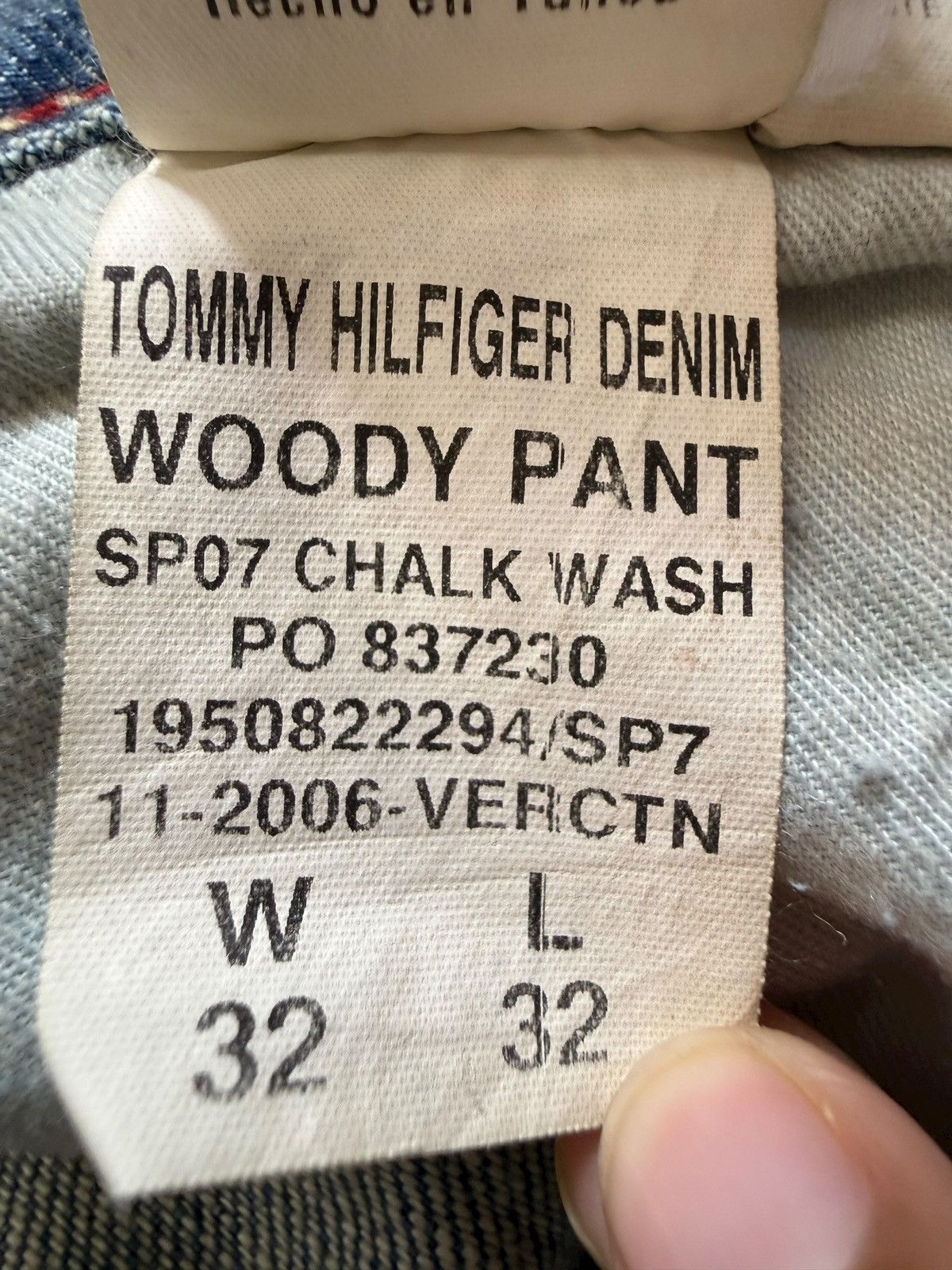 Tommy Hilfiger Vintage Hilfiger Chalk Wash Low Waist Baggy Jeans Size US 32 / EU 48 - 5 Thumbnail